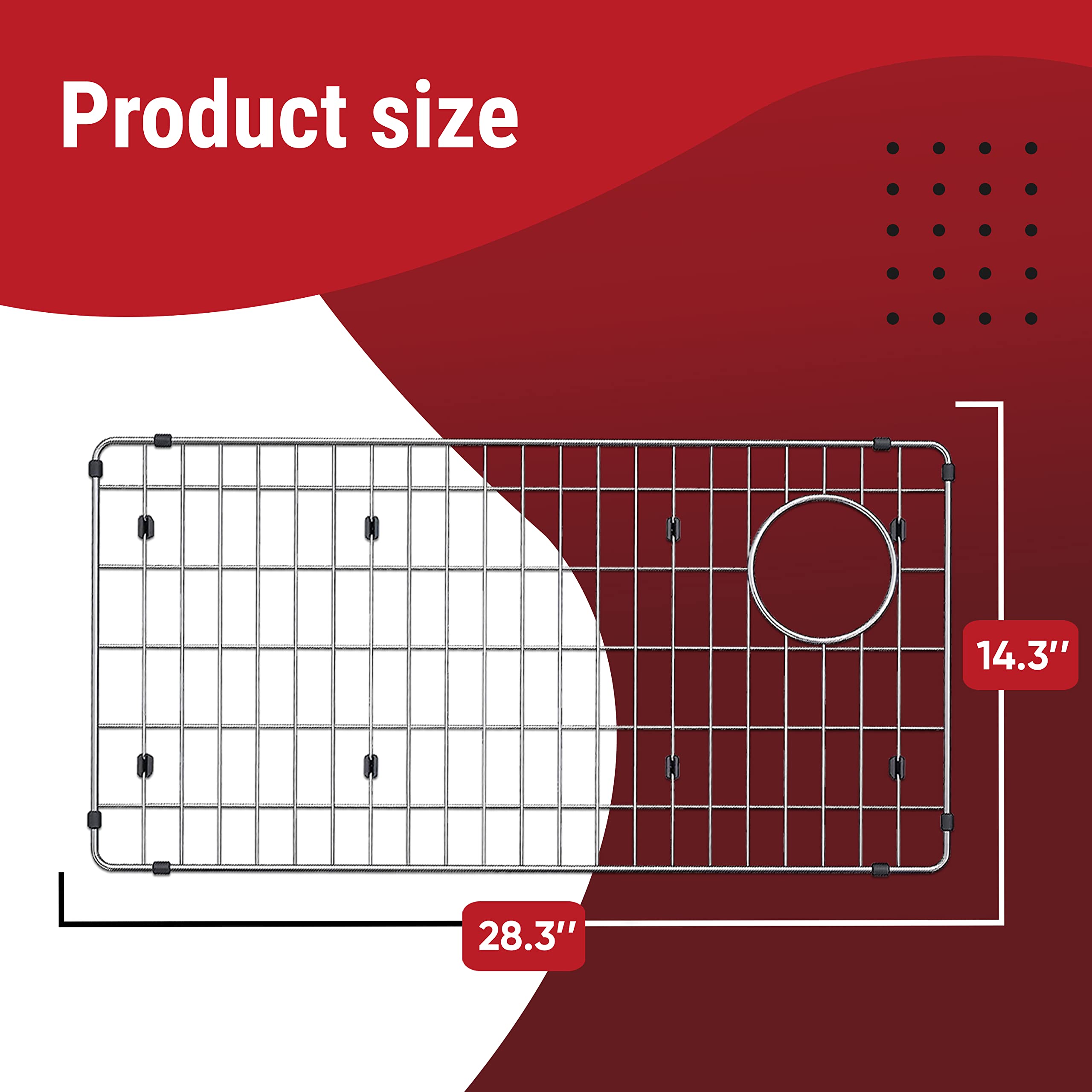 Sink Protectors For Kitchen Sink, Stainless Steel Sink Protector 28-1/4'' X 14-1/4'' X 1-1/4'', Sink Grate For Bottom Of Kitchen