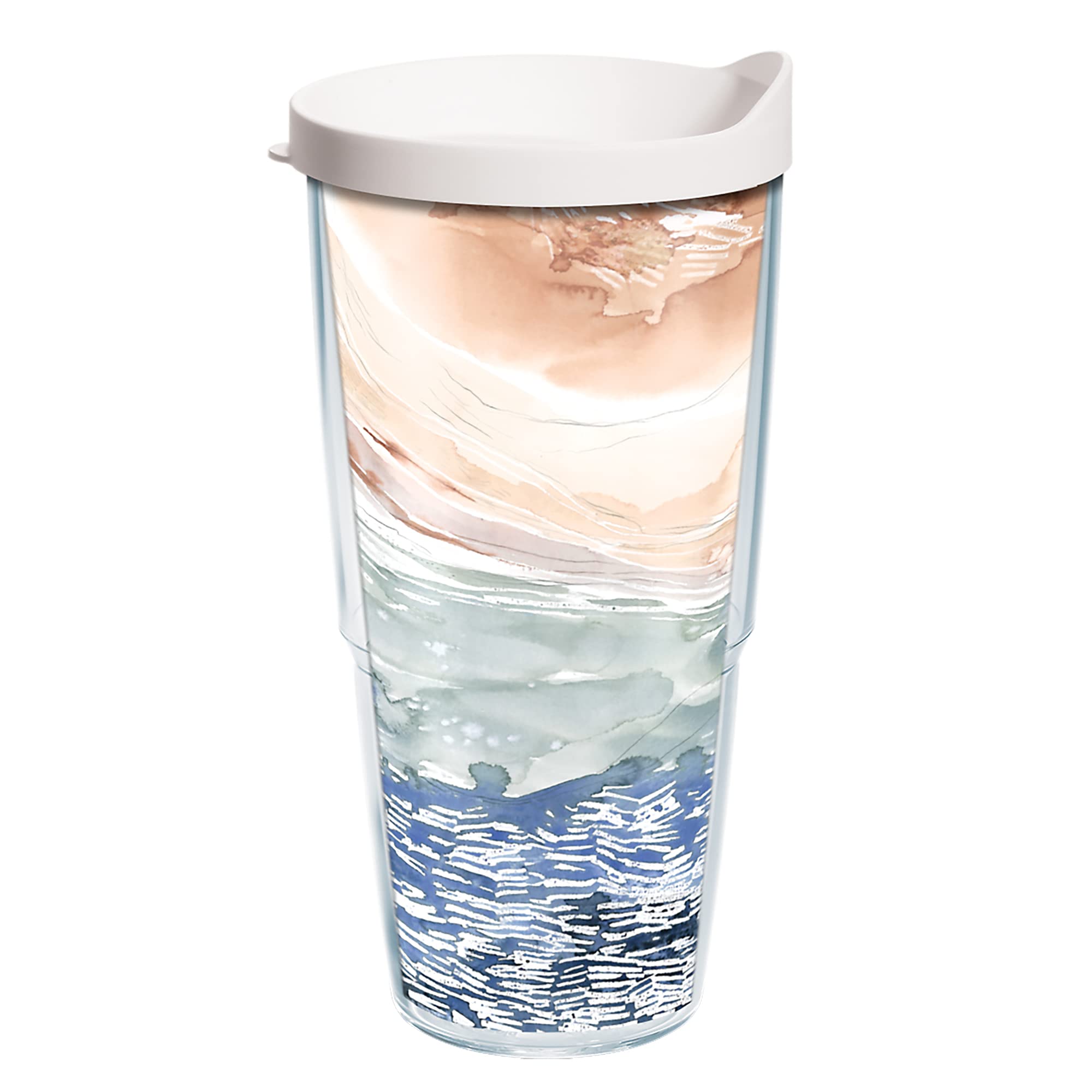 Tervis Kelly Ventura Drift Made In Usa Double Walled Insulated Tumbler Travel Cup Keeps Drinks Cold & Hot, 24Oz, Classic