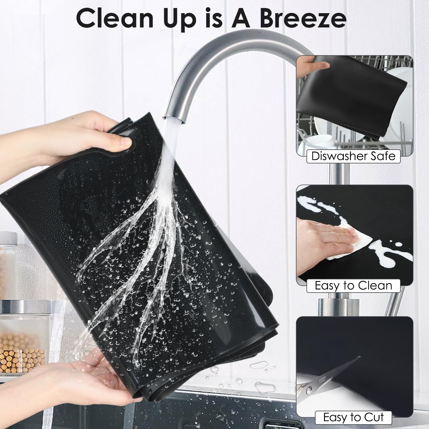 Extra Large Silicone Mat, 31.5X23.6 Large Silicone Placemats For Kids, Heat Resistant Mat For Kitchen Counter, Non Stick Silicon