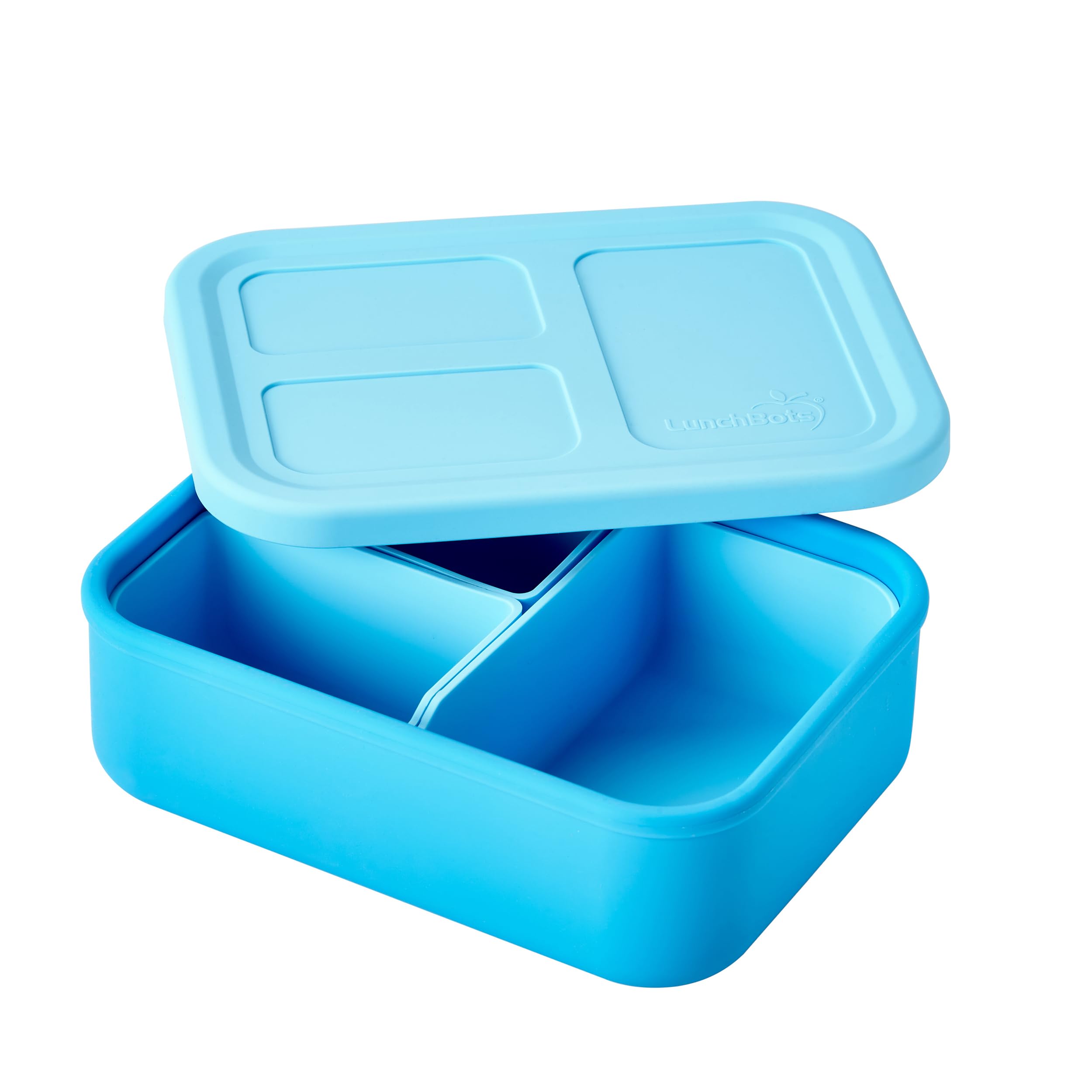 Lunchbots Build -A- Bento Lunch Box, Silicone Bento Box For Kids, Multi-Compartment Lunch Container, Oven & Dishwasher Safe, Bpa