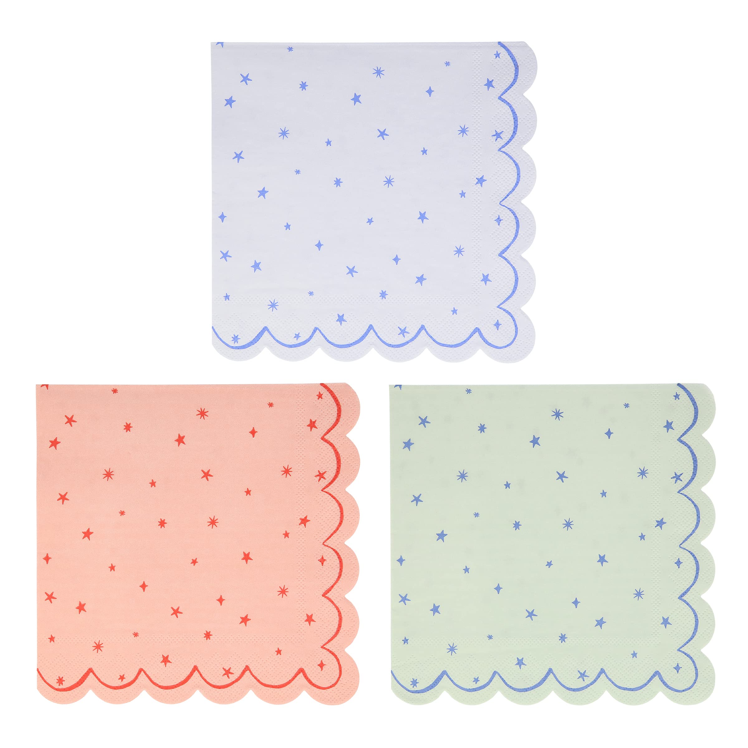 Meri Meri Star Pattern Large Napkins (Pack Of 16)