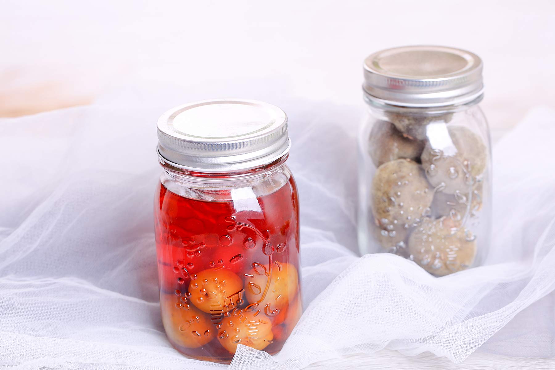 Hovico Mason Jars 17 Oz With Regular Lids And Bands, Ideal For Jam,Dishwasher Safe Mason Jar For Fermenting, Kombucha, Kefir, St