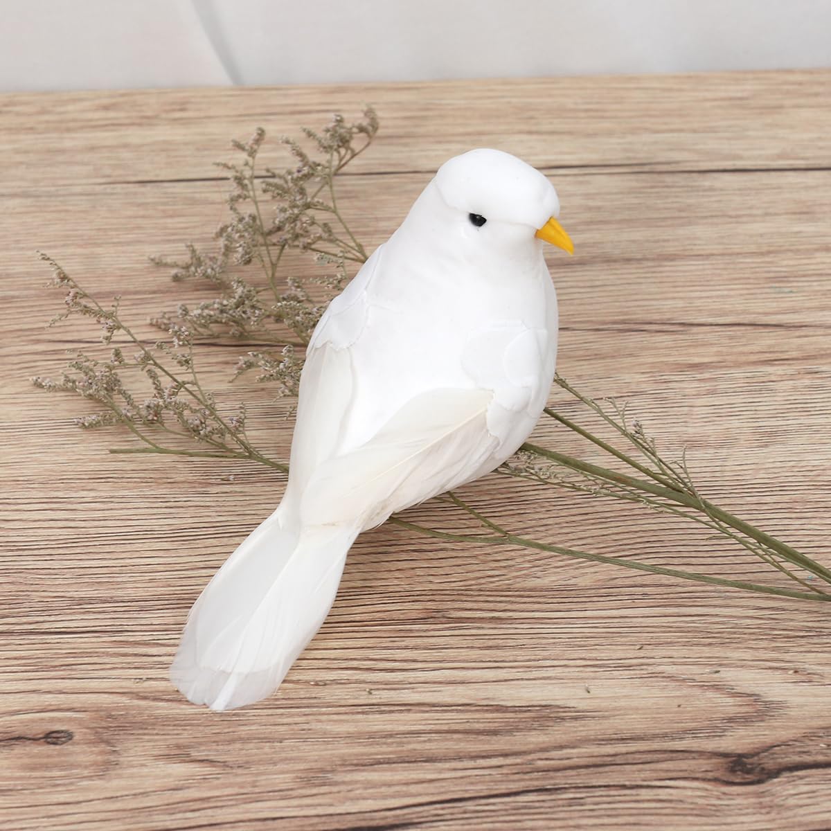 BESPORTBLE 2pcs White Christmas Birds Artificial Peace Dove Ornament Christmas Bird Ornaments with Clips Tree Ornament Decoratio
