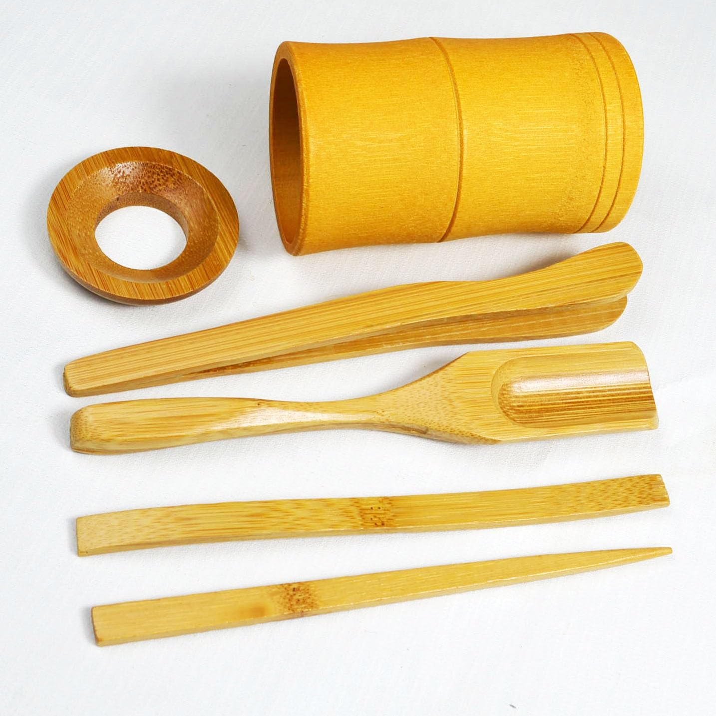 Chadao Bamboo Gongfu Tea Tools Tube Spoon, Tongs, Detong, Tea Needle Funnel (Bamboo Tube)
