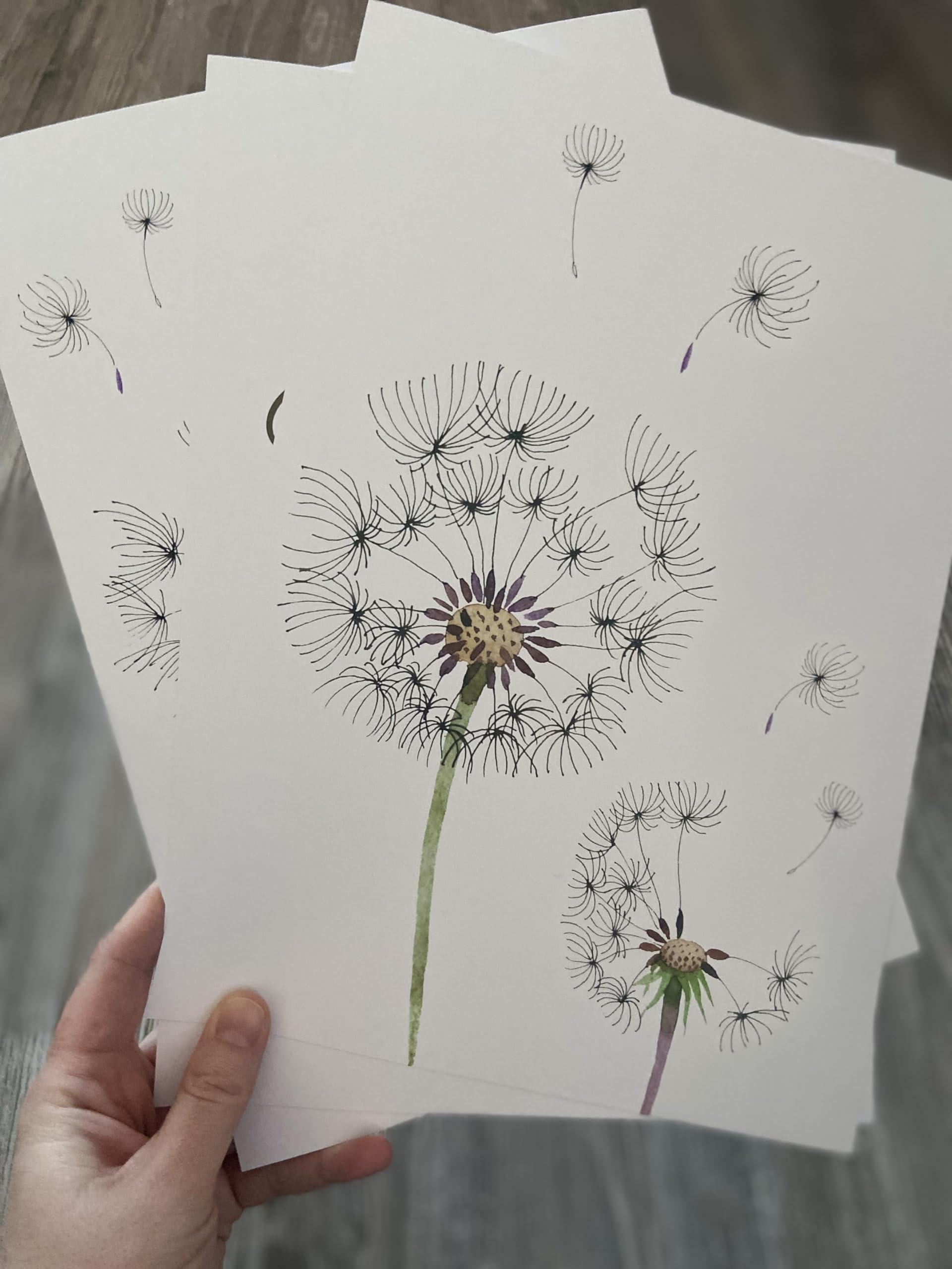 Dandelion Quote Wall Art Set Of 3 Unframed Prints, Plant Decor, Living Room Bedroom Poster Home Decor, Every Dream Begins With A