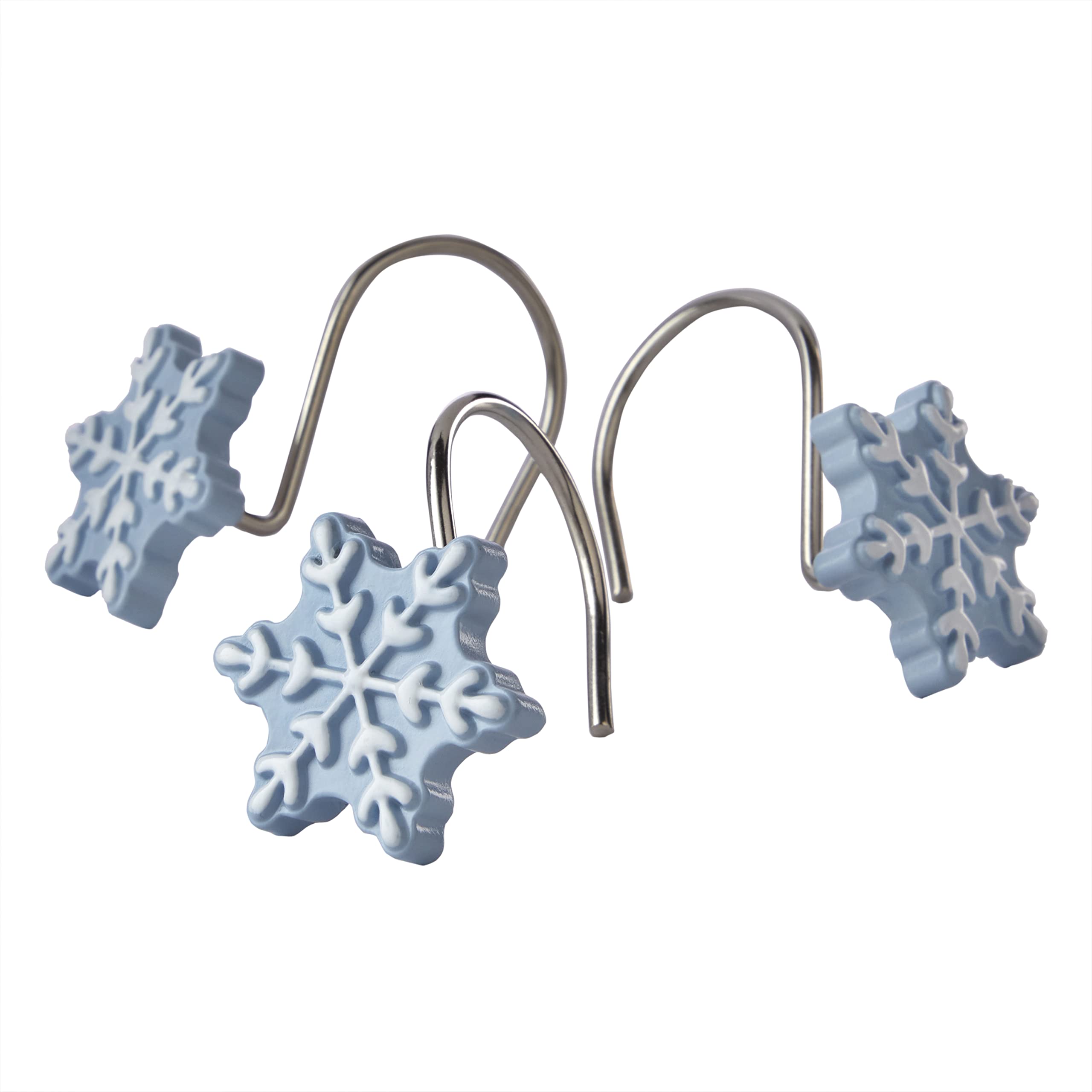 Skl Home Snowman Sled Shower Curtain And Hook Set (13-Piece), Multi