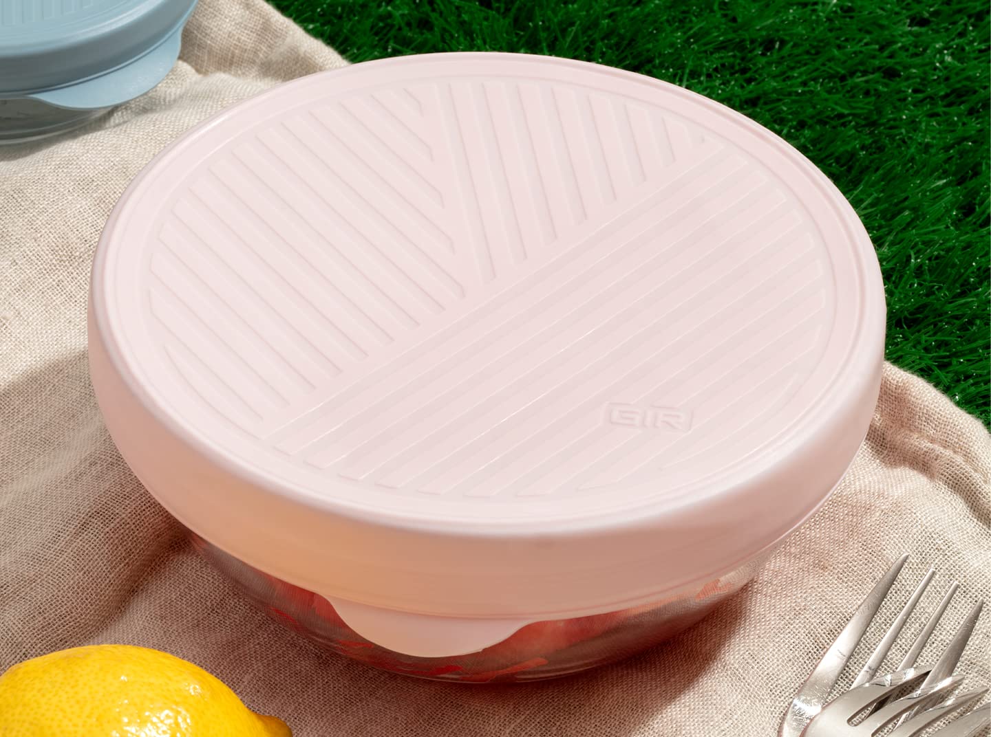 Gir: Get It Right Reusable Stretch Lids, 6-Piece Round, Kiss (Frost)