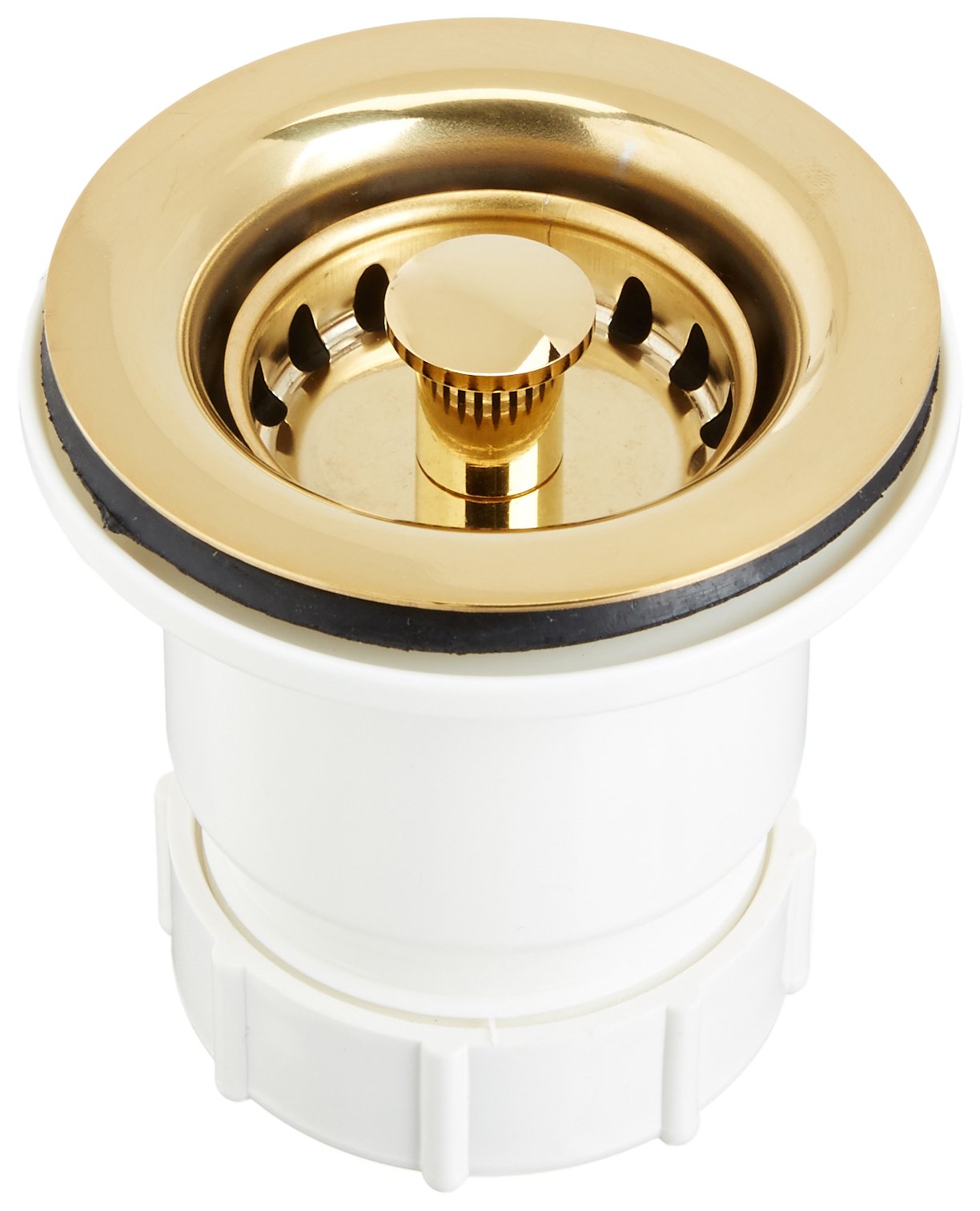 Nantucket Sinks Ns-403Pb Junior Duo Basket Strainer, Polished Brass