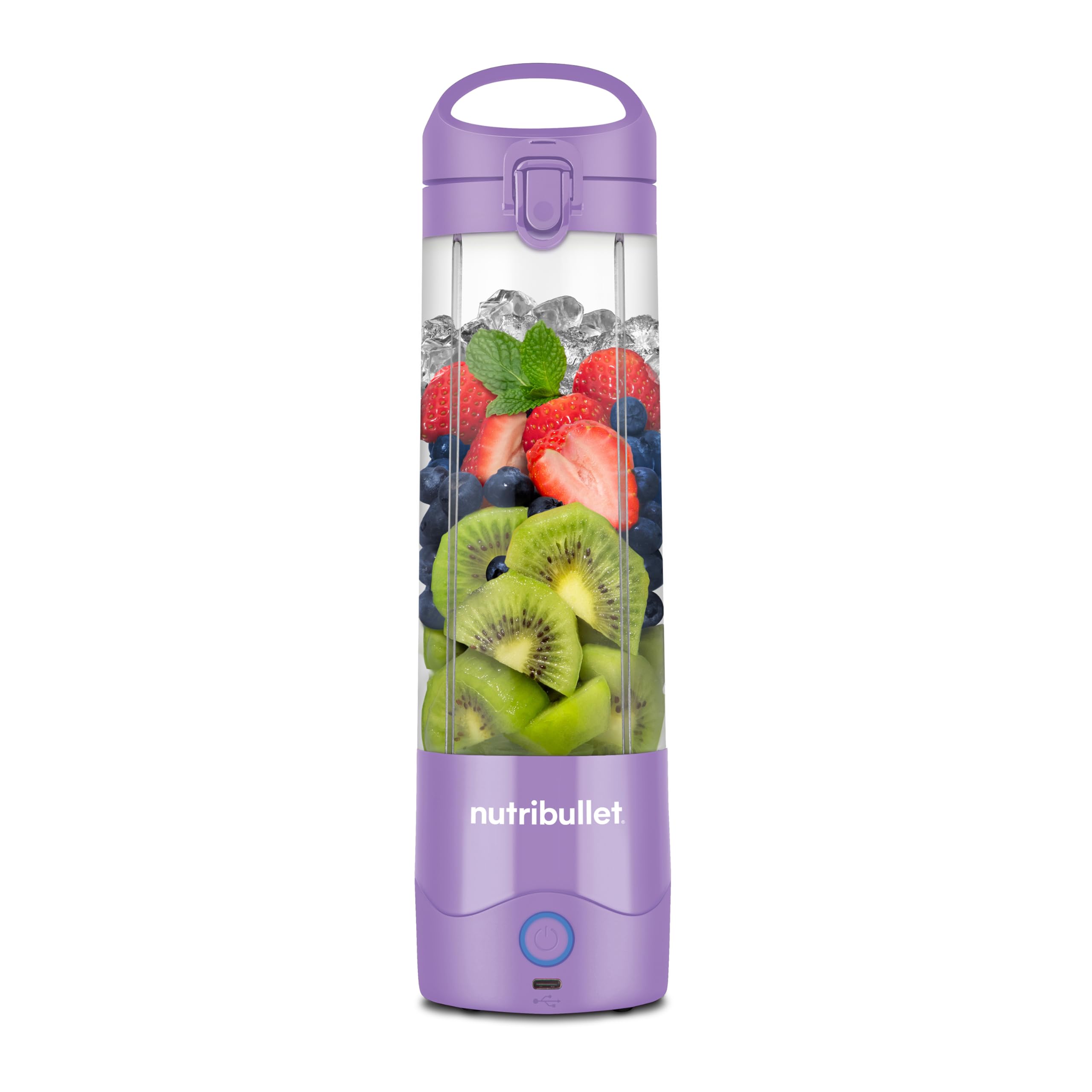 Nutribullet Portable Blender, Cordless, 20Oz Vessel, Personal Blender, Usb-C Rechargeable, Light Purple, Nbpb50100Lp