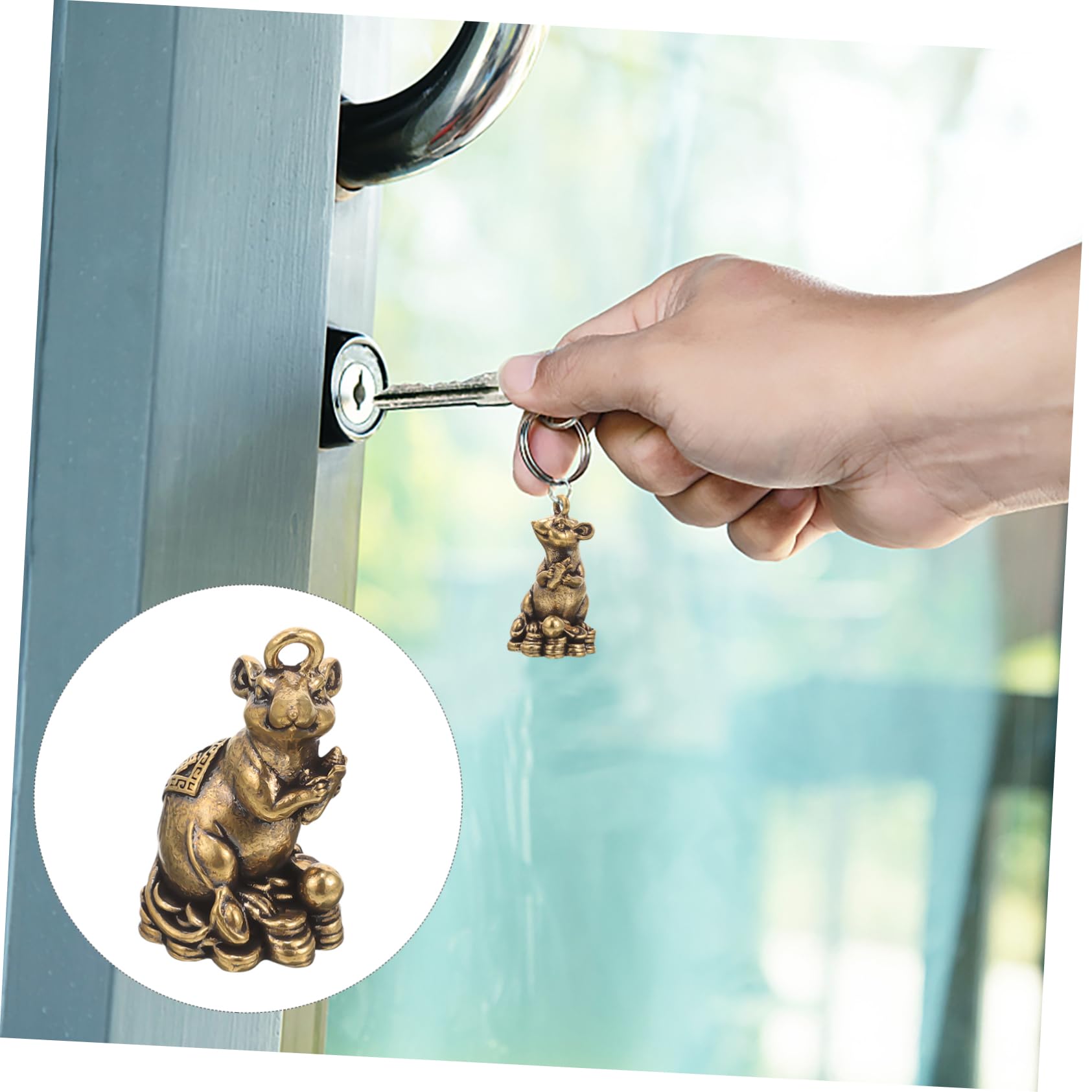 Yardenfun Car Decor key Car Keychain Mouse Jewelry Charms Rat Pendant Charm Car Key Chain Pendants Hanging Rat Pendant Bag Ornam