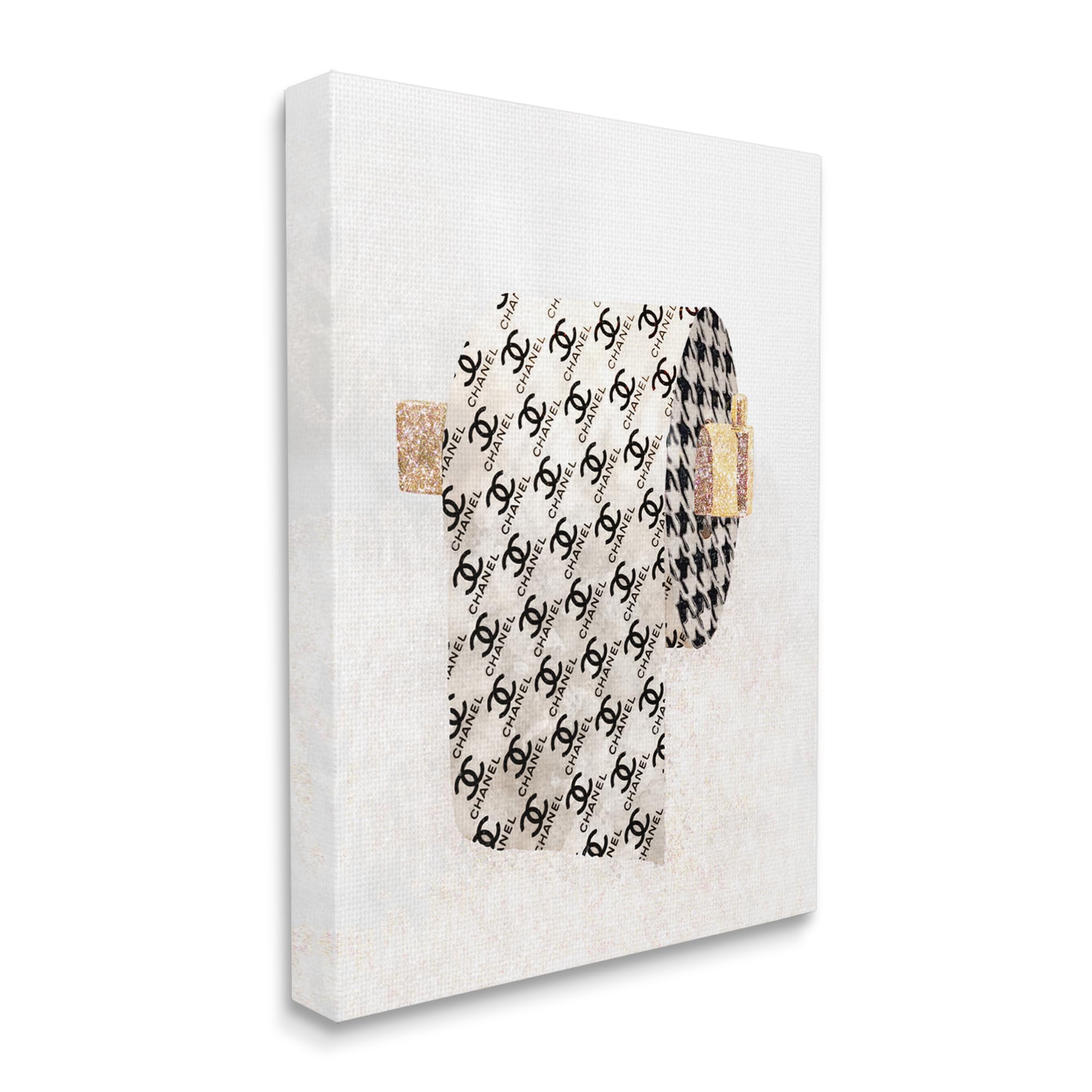 Stupell Industries Fashion Glam Toilet Paper Designer Detailing Canvas Wall Art Design By Ziwei Li