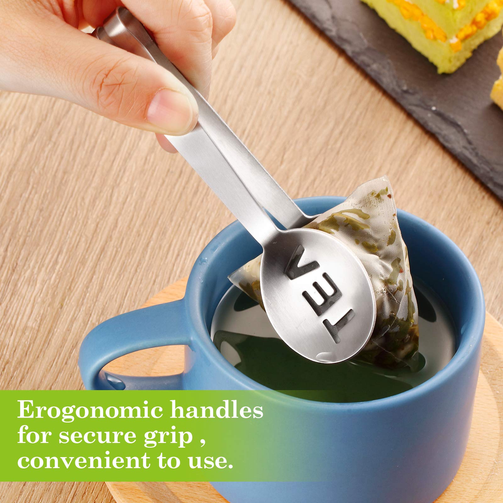 Tea Bag Squeezer Tongs Stainless Steel Tea Bag Spoon Tea Squeezer For Tea Bags Silver Tea Bag Strainer Clip Tea Bag Tongs For Lo
