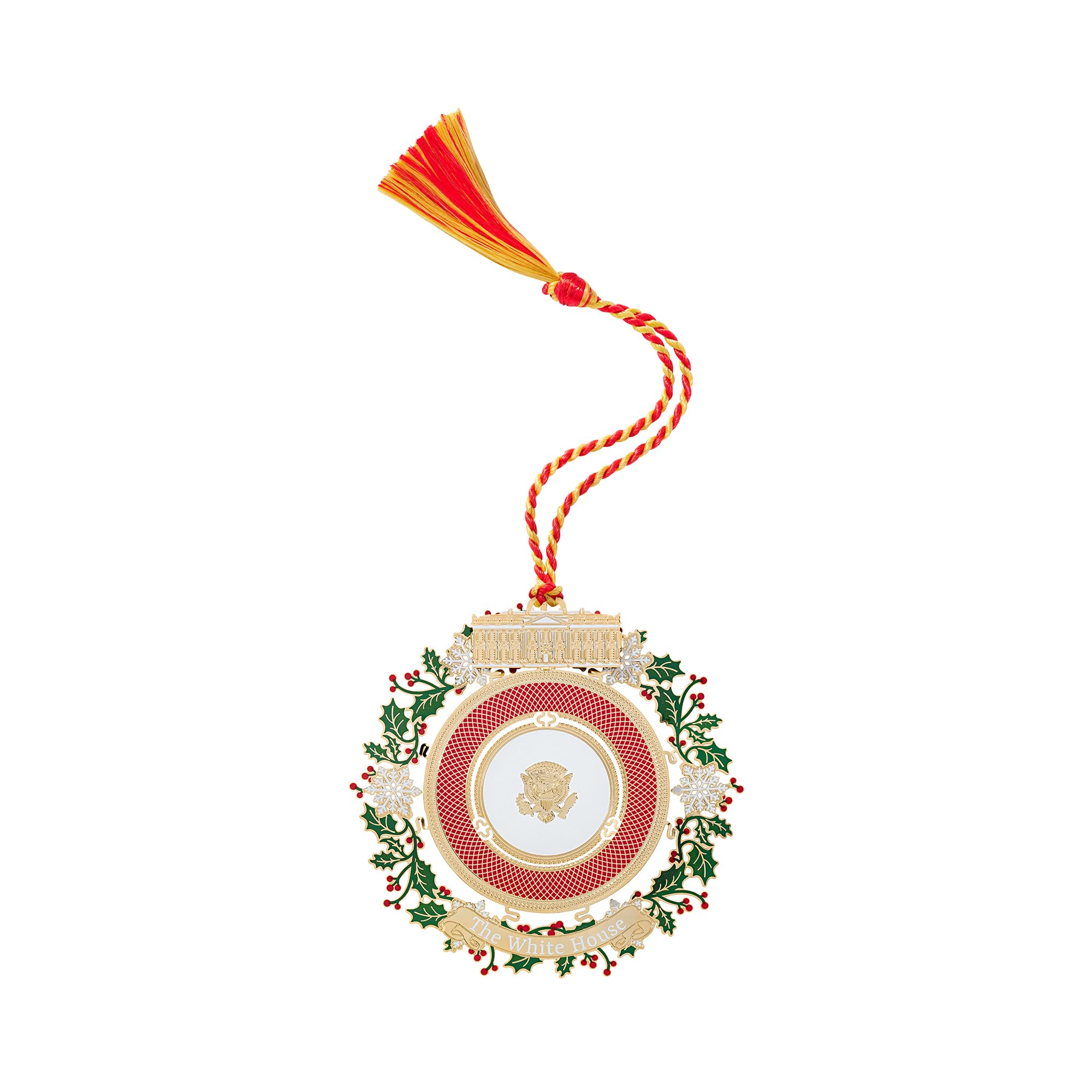 Official 2025 White House Christmas Ornament - Honors 150 Years of White House State Dinners, 24k Gold-Finished Brass, Includes