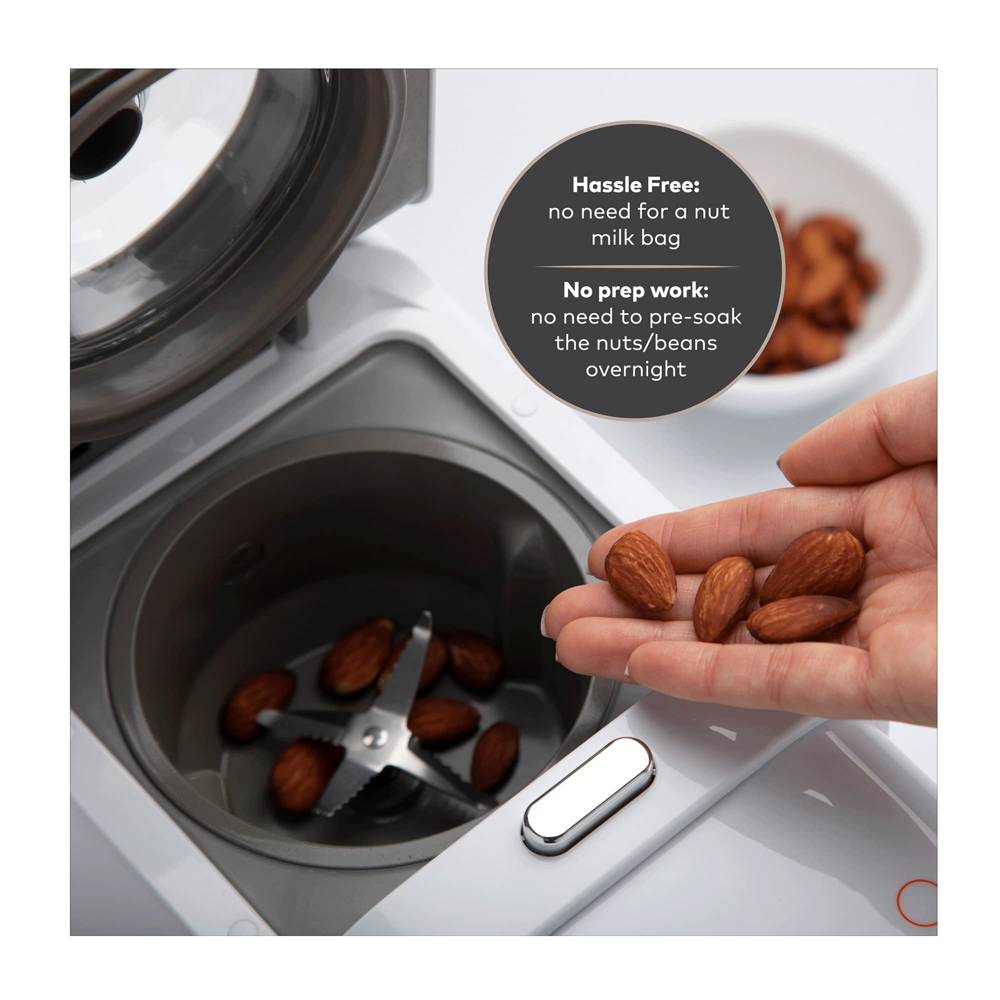 ChefWave Non-Dairy Milk Maker - 6 Plant-Based Programs, Auto Clean, Gray, 1 Count, Glass