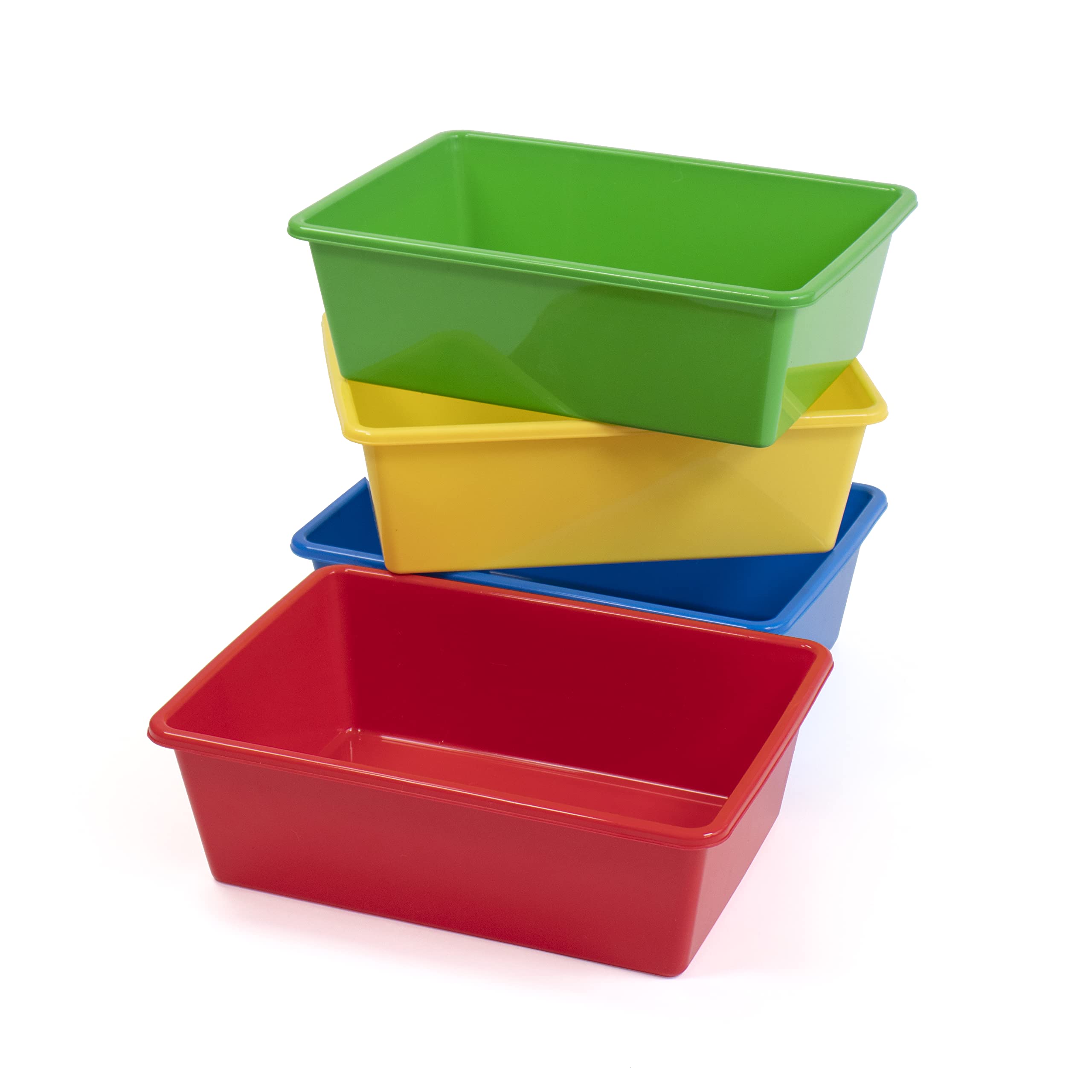 Humble Crew Large, Primary Plastic Storage Bins, Set Of 4, Primary Colors