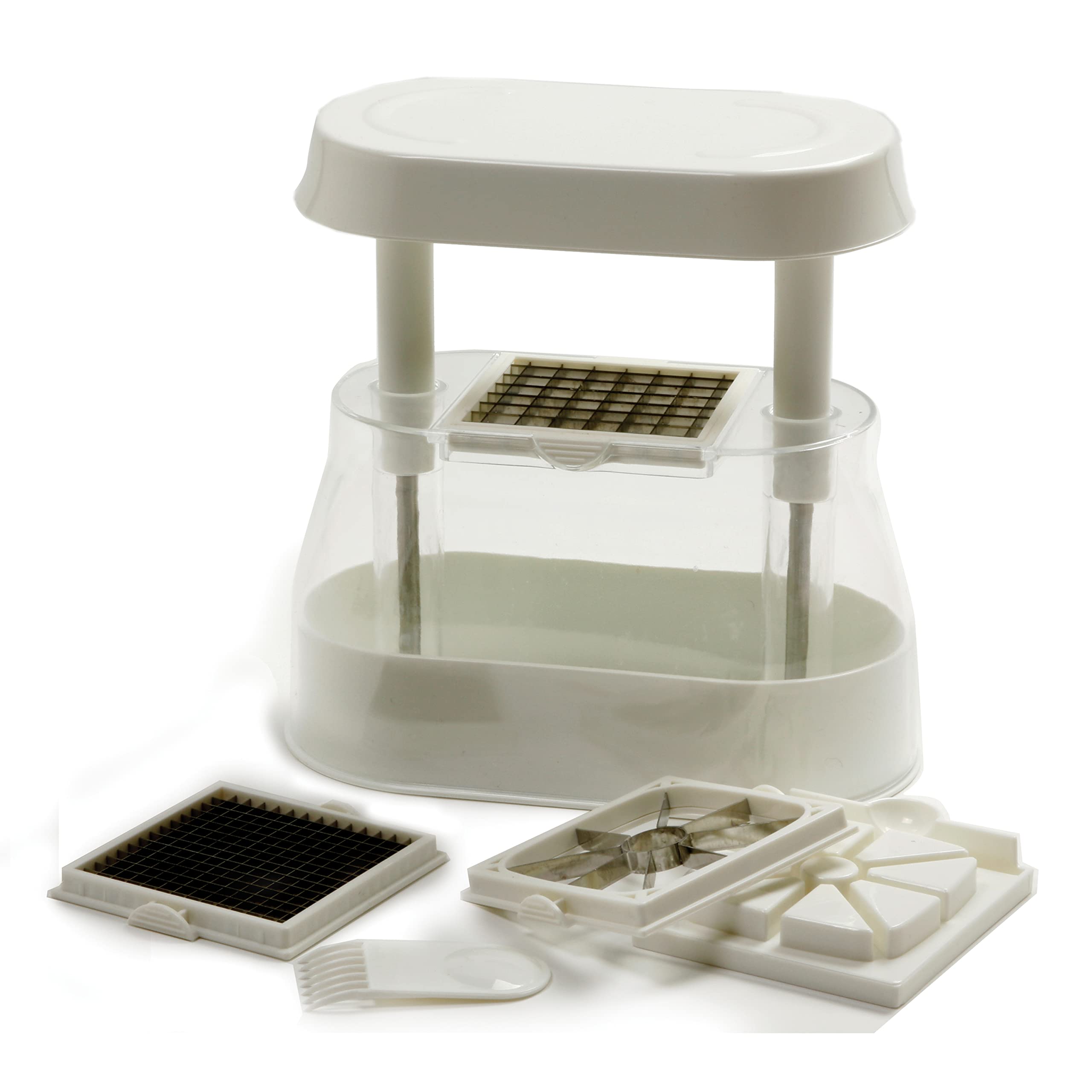 Norpro 846 Multi Chopper With 3 Interchangeable Blades, One Size, White