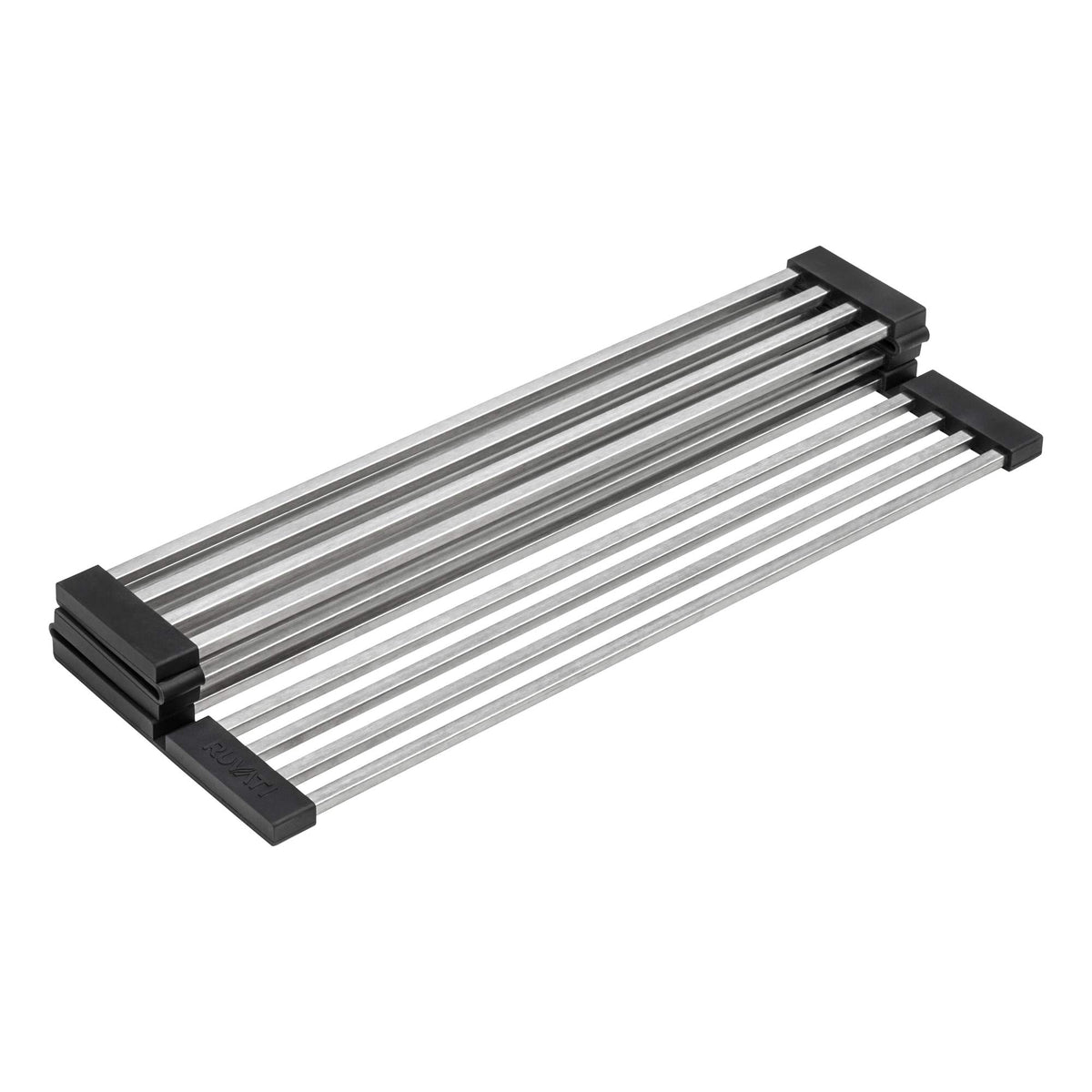 Ruvati Stainless Steel And Silicone Foldable Drying Rack For Workstation Sinks Dish Mat Trivet - Rva1395