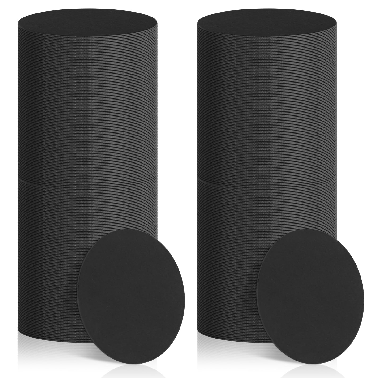 Taobary 400 Pcs Disposable Paper Coasters Bulk, Cardboard Coasters 4 Inch Coasters For Drinks Diy Crafts Arts Bar Wedding (Black