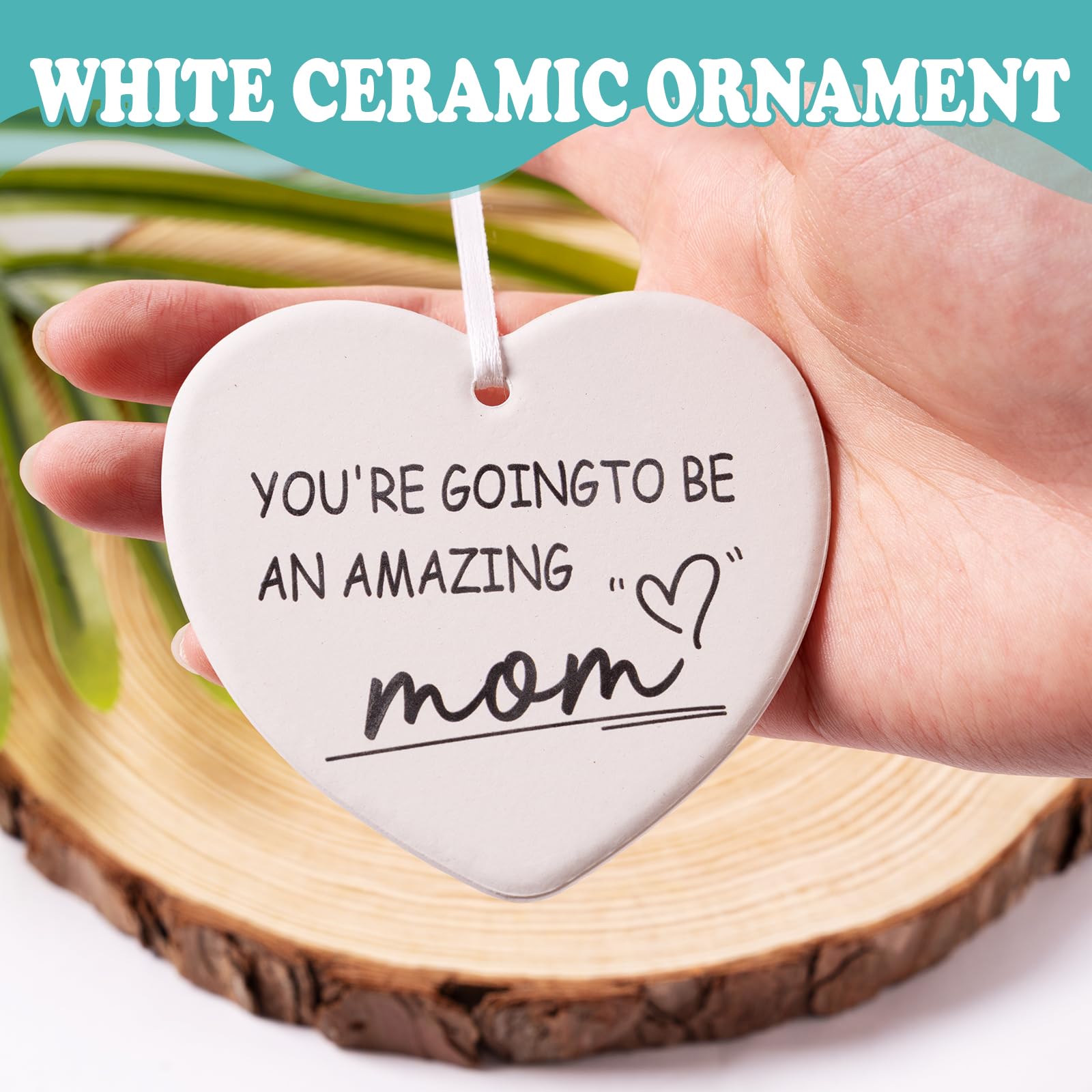 Rislobx Maybe I Cant Stop The Downpour But I Will Always Join You for A Walk in The Rain Ceramic Heart Keepsake, Gift for Best F