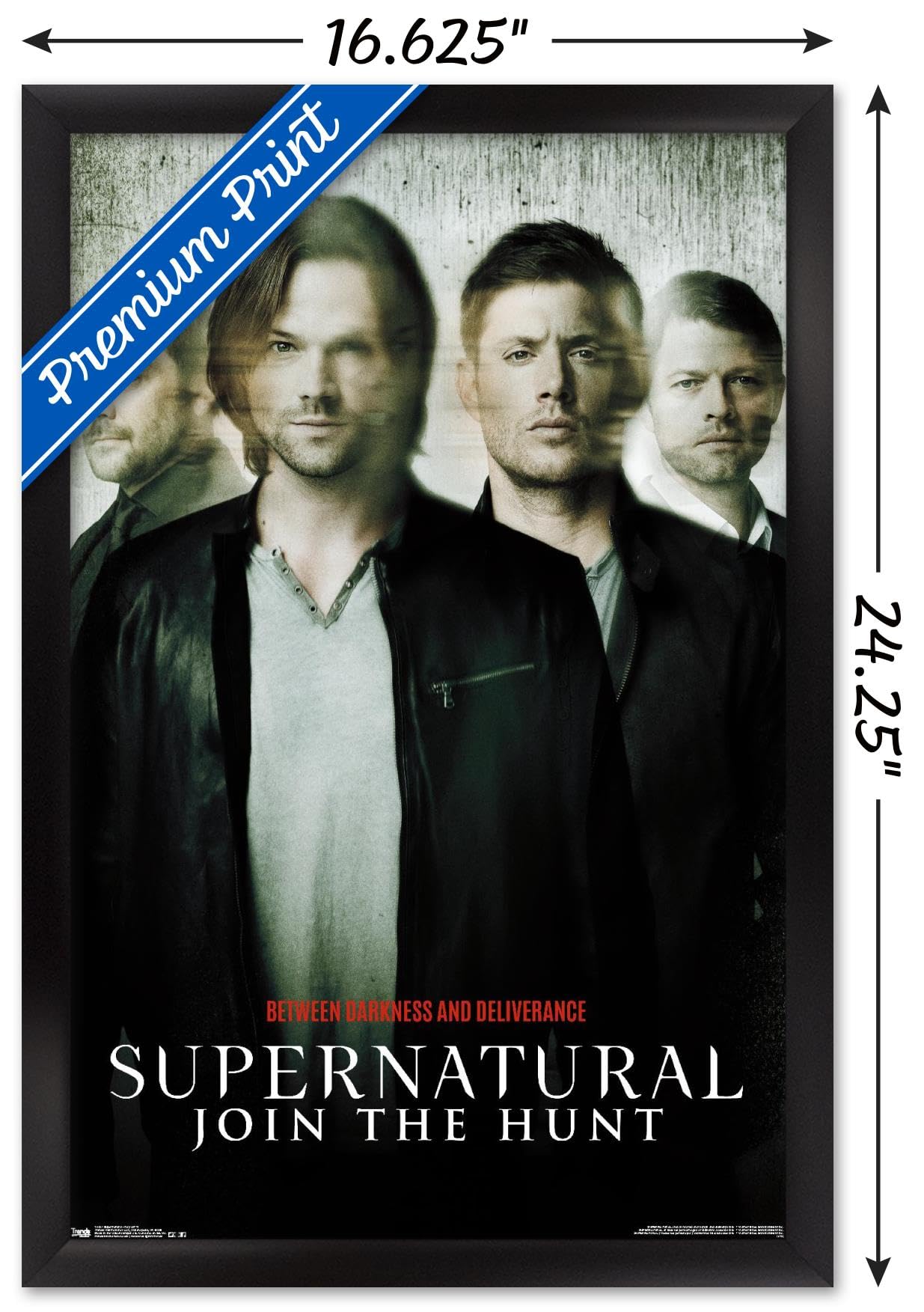 Trends International Supernatural - Key Art 11 Wall Poster, 22.4L X 14.7W, Black Framed Version