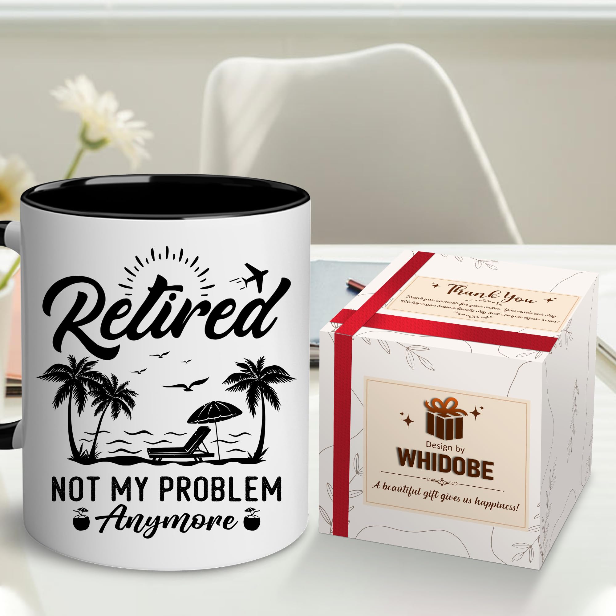 Whidobe Funny Retirement Gift Mug Retired Not My Problem Any More Mug For Women Men Dad Mom Retired Calendar Mug Coworkers Offic