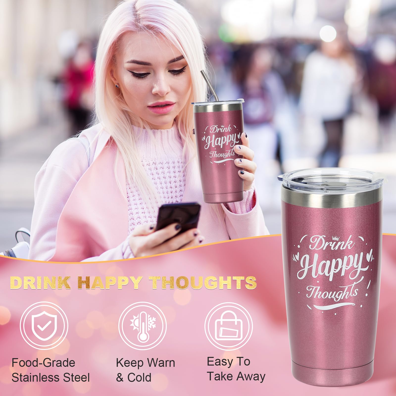 Macevia Birthday Gifts for Women, Unique Happy Birthday Gift Basket for Women Friendship, Funny Birthday Gift Ideas for Her Frie