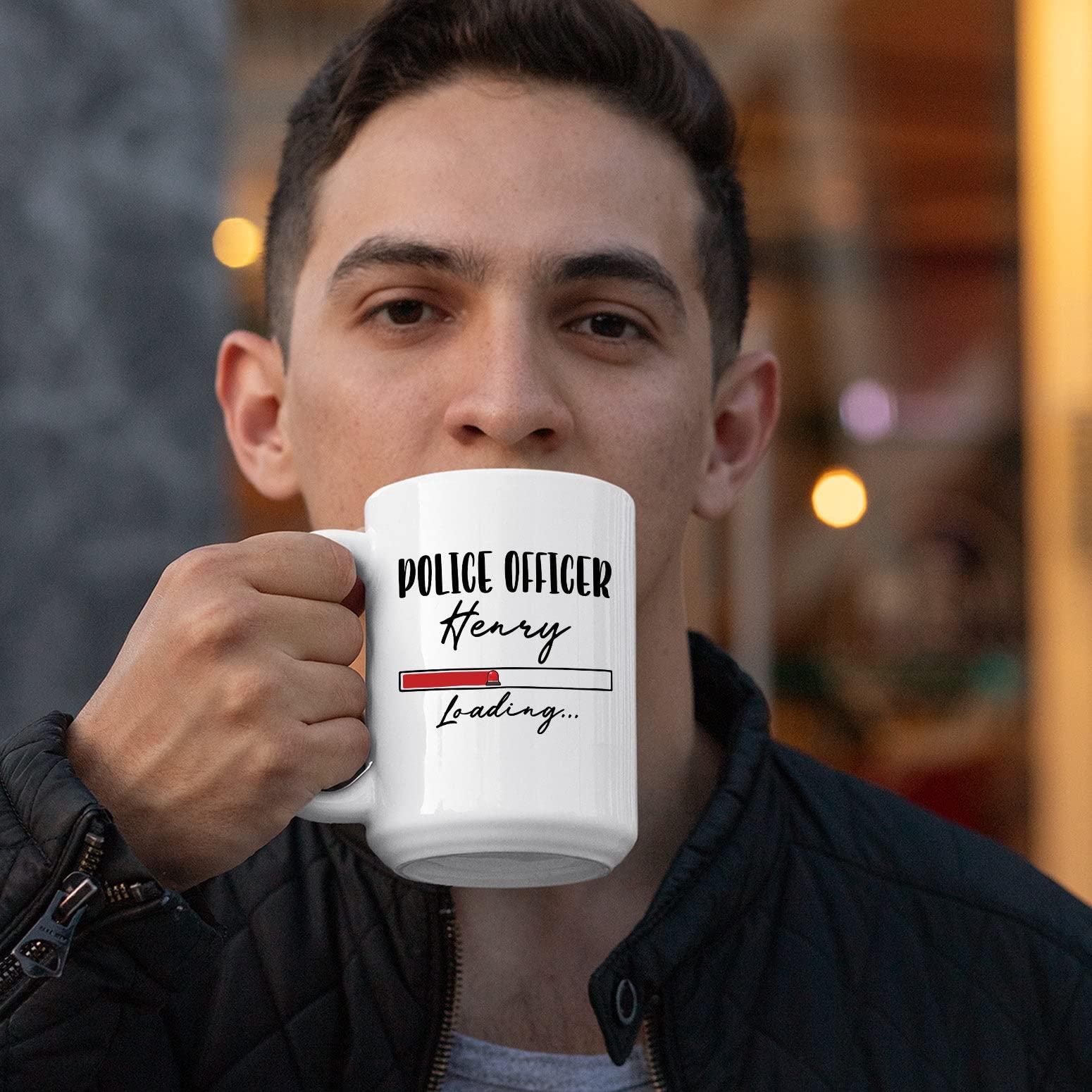 Custom Police Loading Mug, Personalized Police Officer Mug, Police Cadet Mug, Future Police Officer Gift, Police Academy Graduat