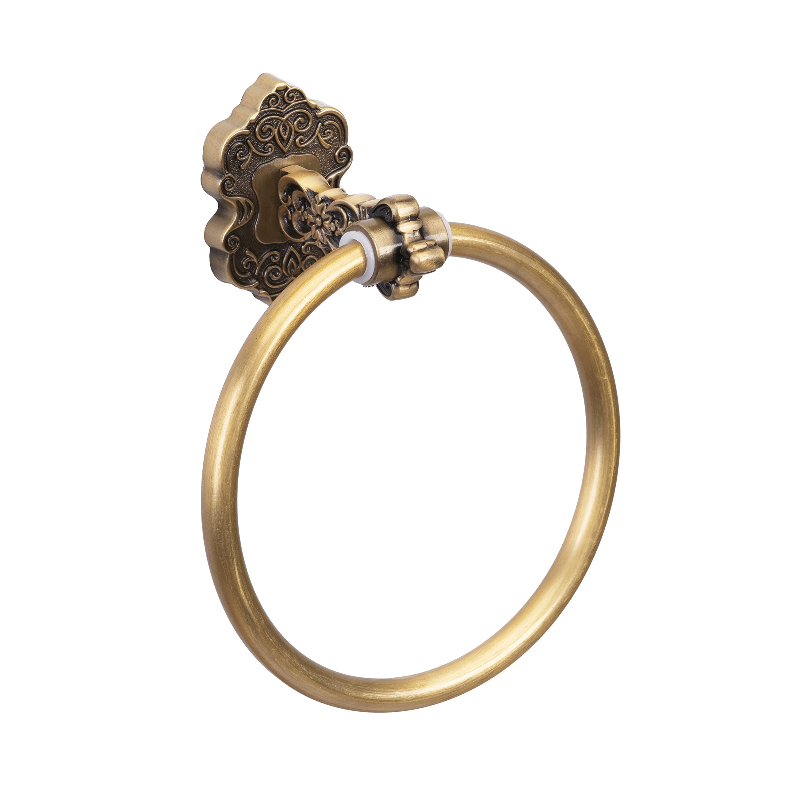 Sdh Bathroom Towel Ring - Vintage Style Antique Brass Towel Hanger - Wall Mount Kitchen & Bathroom Hand Towel Holder - Pack Of 1