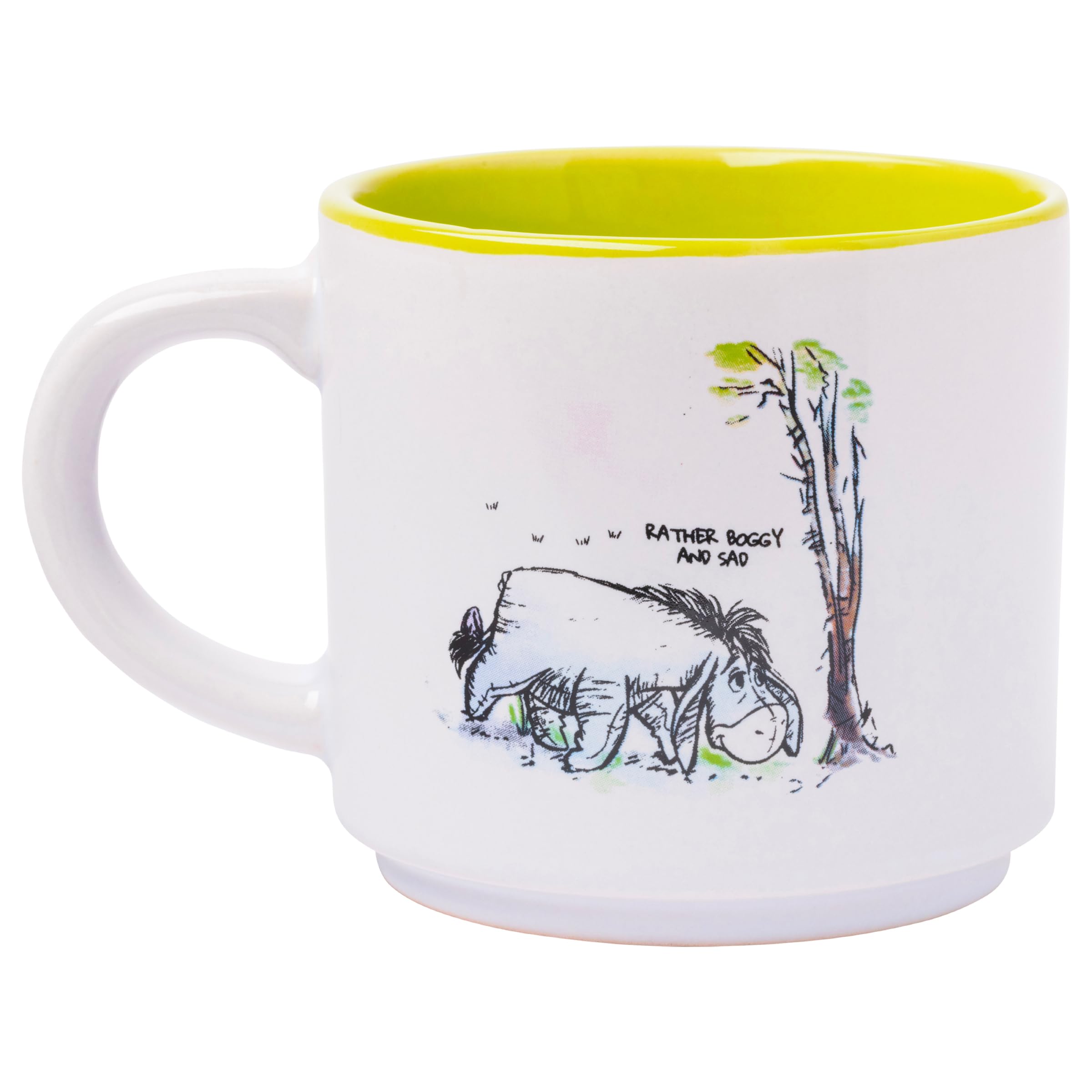 Silver Buffalo Winnie the Pooh 100 Acre Wood Destination 4-Pack Ceramic Mug Stack  10-Ounces
