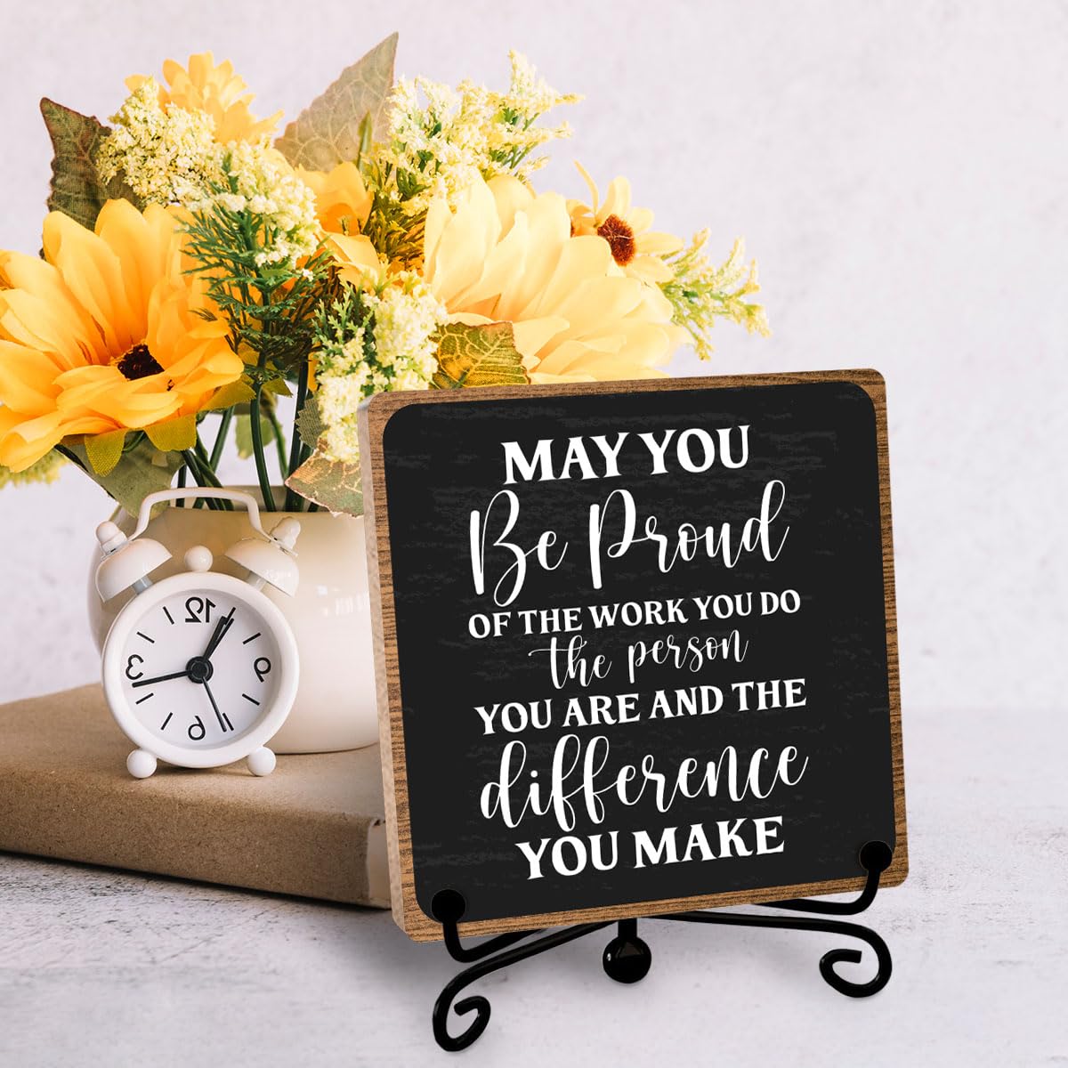Inspirational Office Sign, Coworker Appreciation Gifts, Going Away Gifts for Women Men, Office Table Desk Cubicles Accessories D