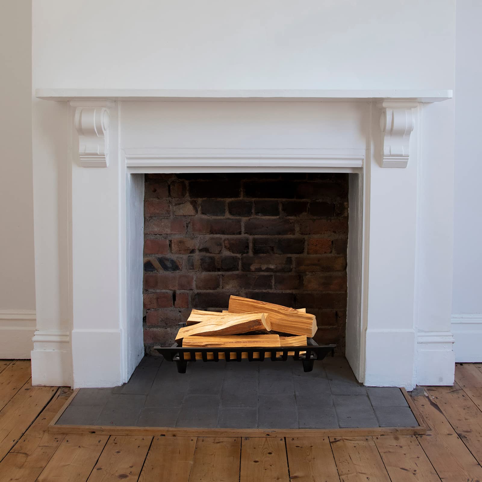 Agtek 24 Inch Fireplace Log Grate Heavy Duty Solid Steel Fire Grates Wood Stove Chimney Burning Rack Holder