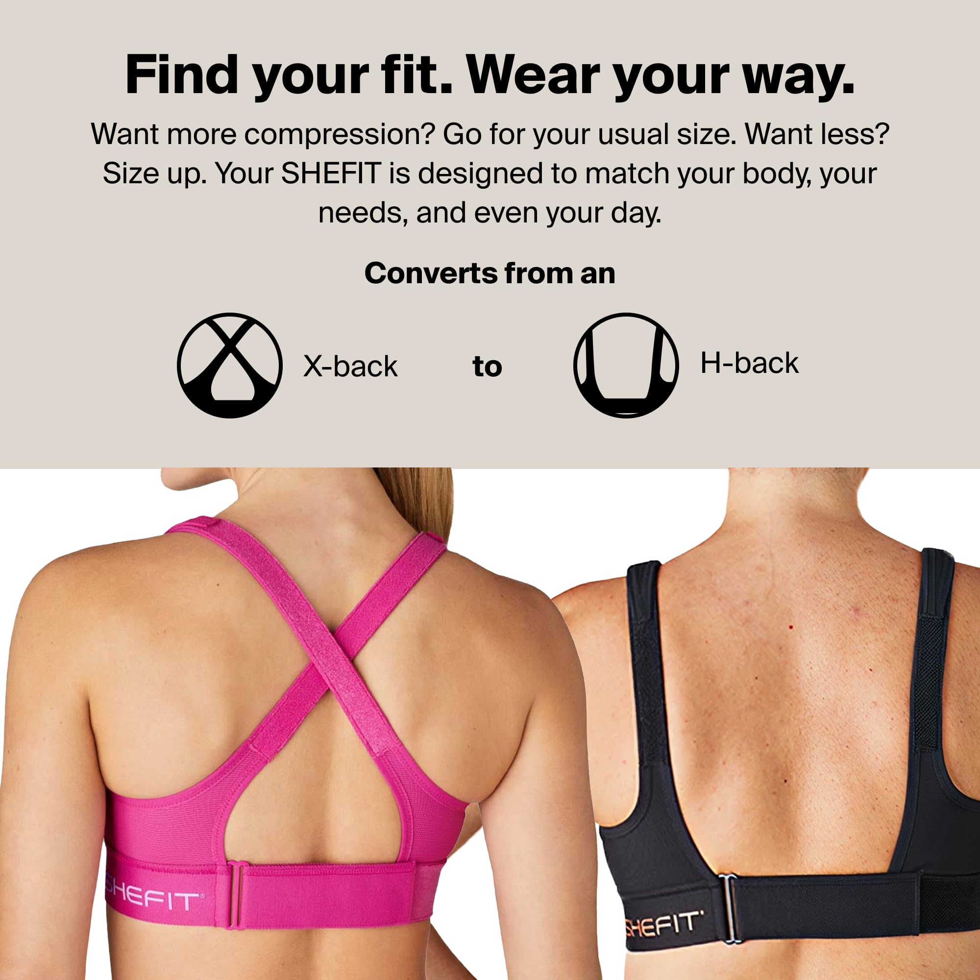 Shefit Ultimate Sports Bra For Women, High Impact Sports Bra, Victorious, X-Small