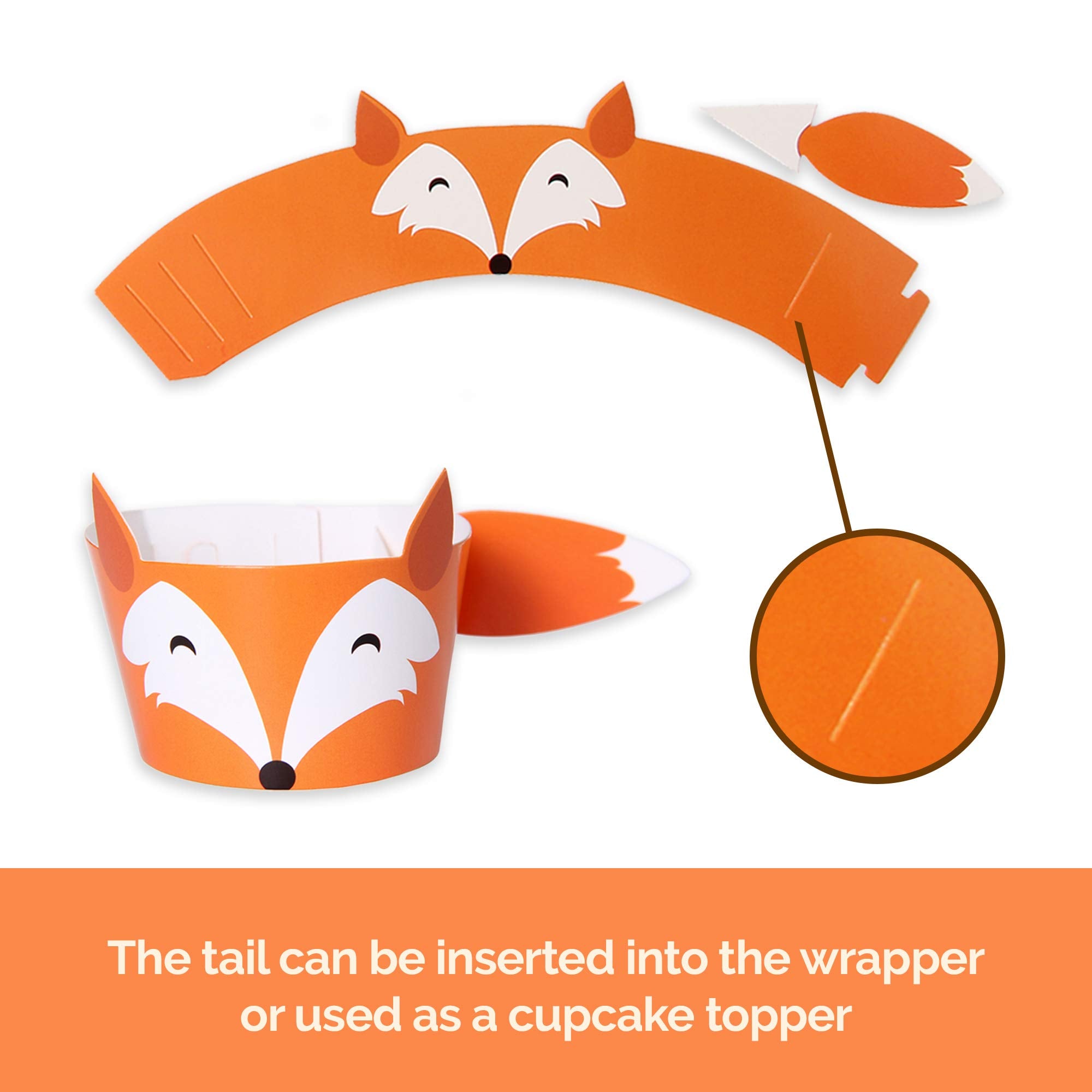 Pop Fizz Designs Woodland Baby Shower Cupcake Wrappers | Set Of 24 Woodland Creatures For Baby Showers |