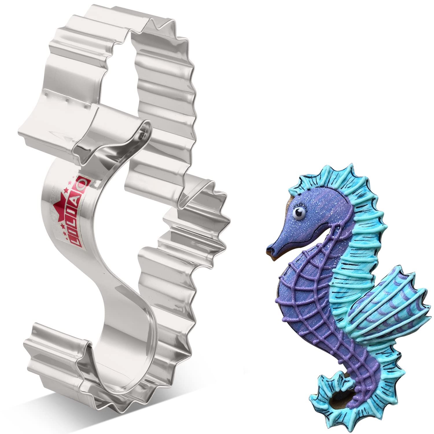 Liliao Seahorse Cookie Cutter - 2.5 X 4.4 Inches - Stainless Steel