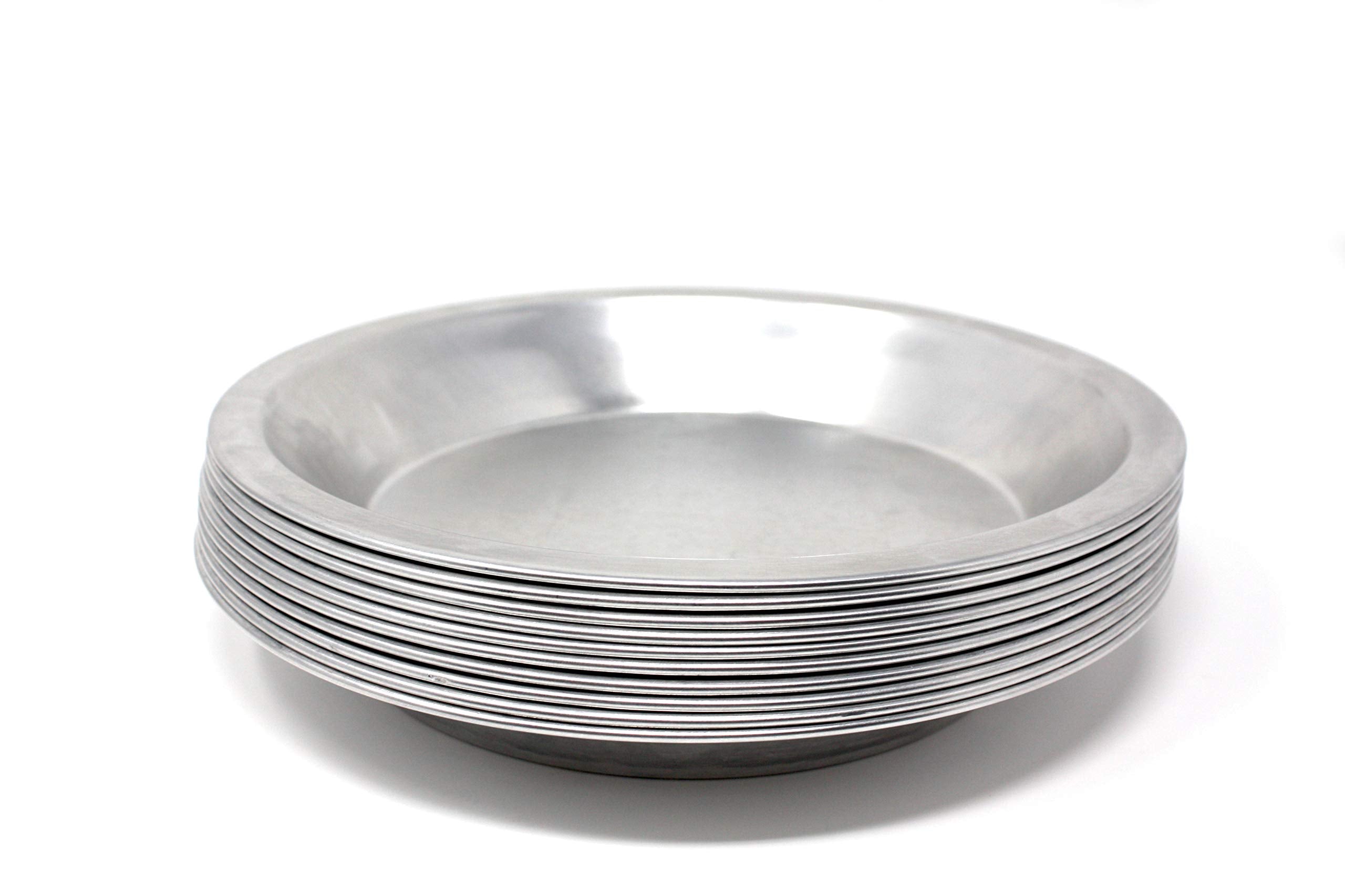 Pie Plate Aluminum Metal 8 Inch Pan - Set Of 10
