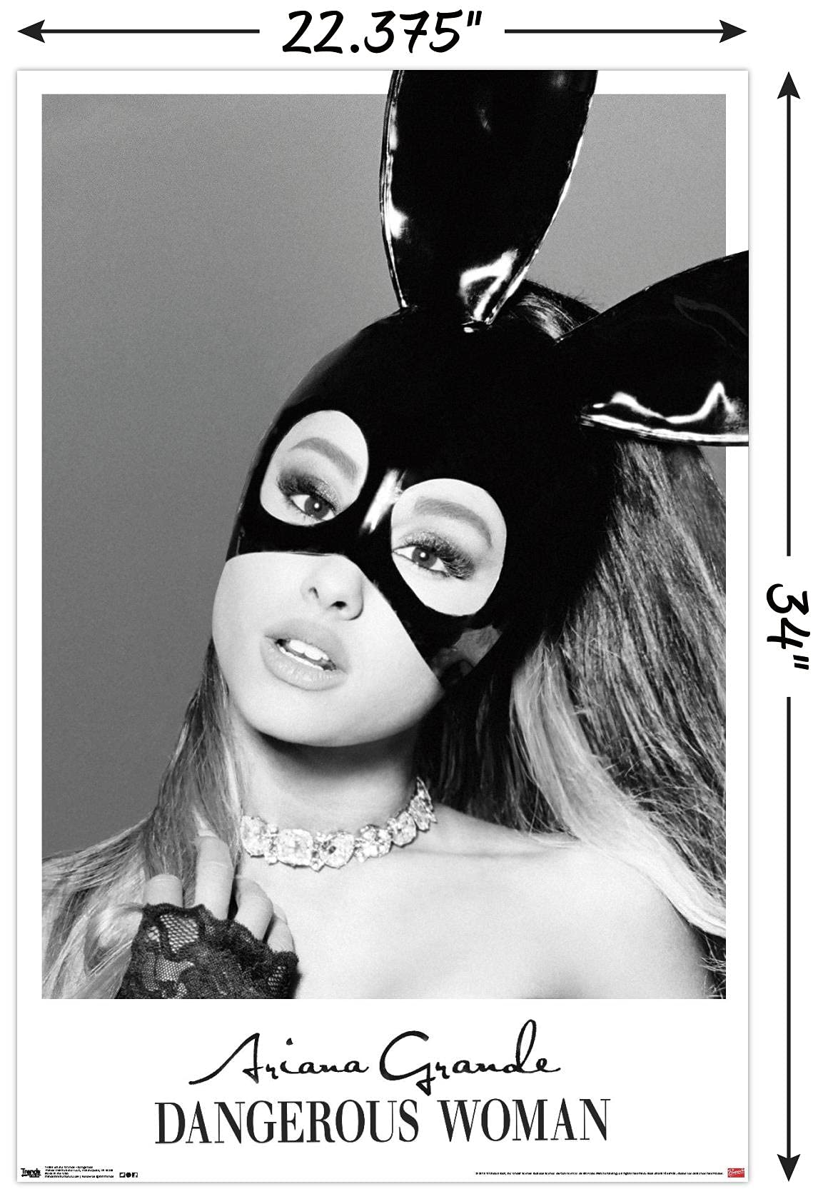Trends International Ariana Grande - Dangerous Wall Poster, 22.375'' X 34'', Premium Poster & Mount Bundle