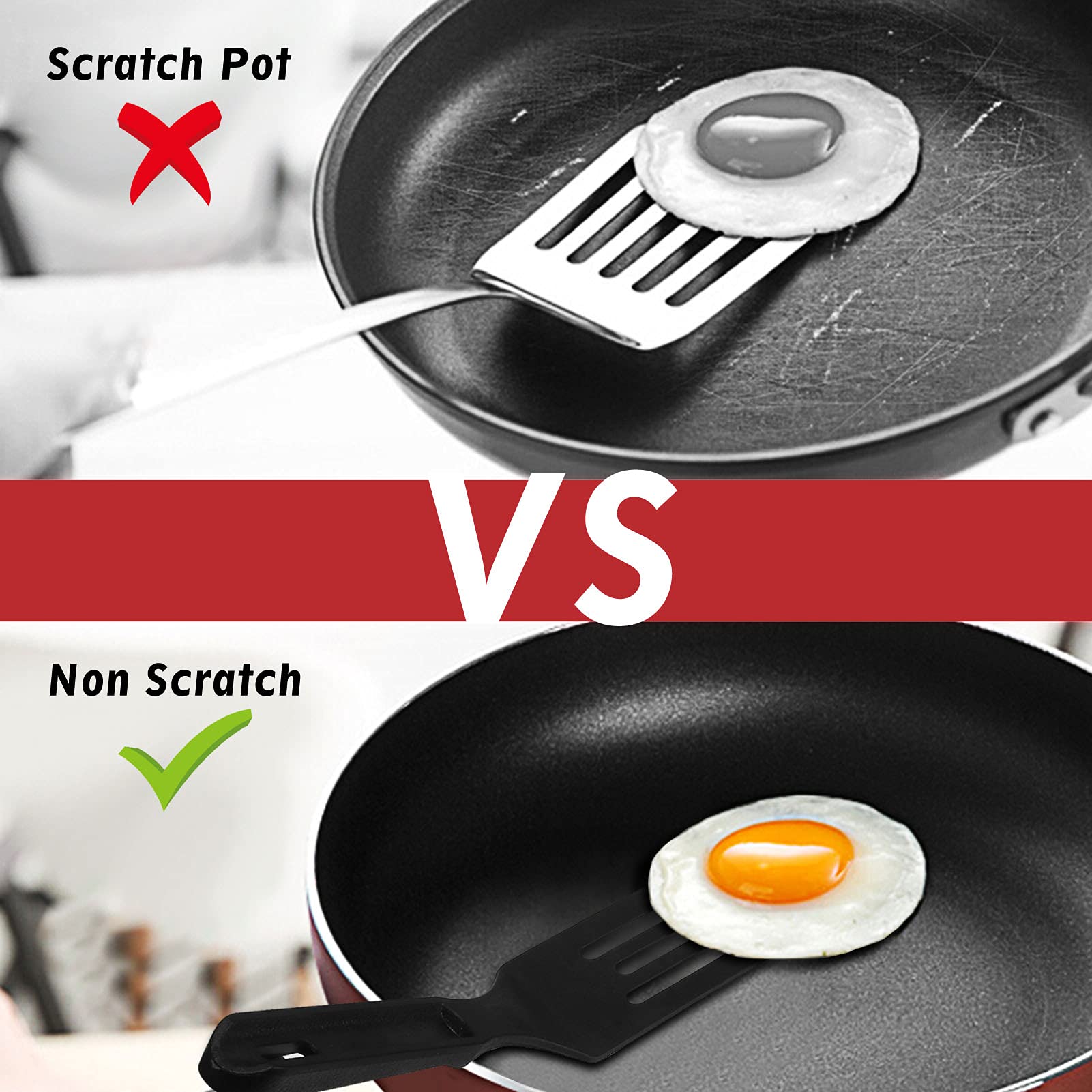 Professional Nylon Mini Spatula, Heat-Resistant Serving Spatula For Nonstick Pans, Small Turner For Brownies, Fried Eggs, Cakes,