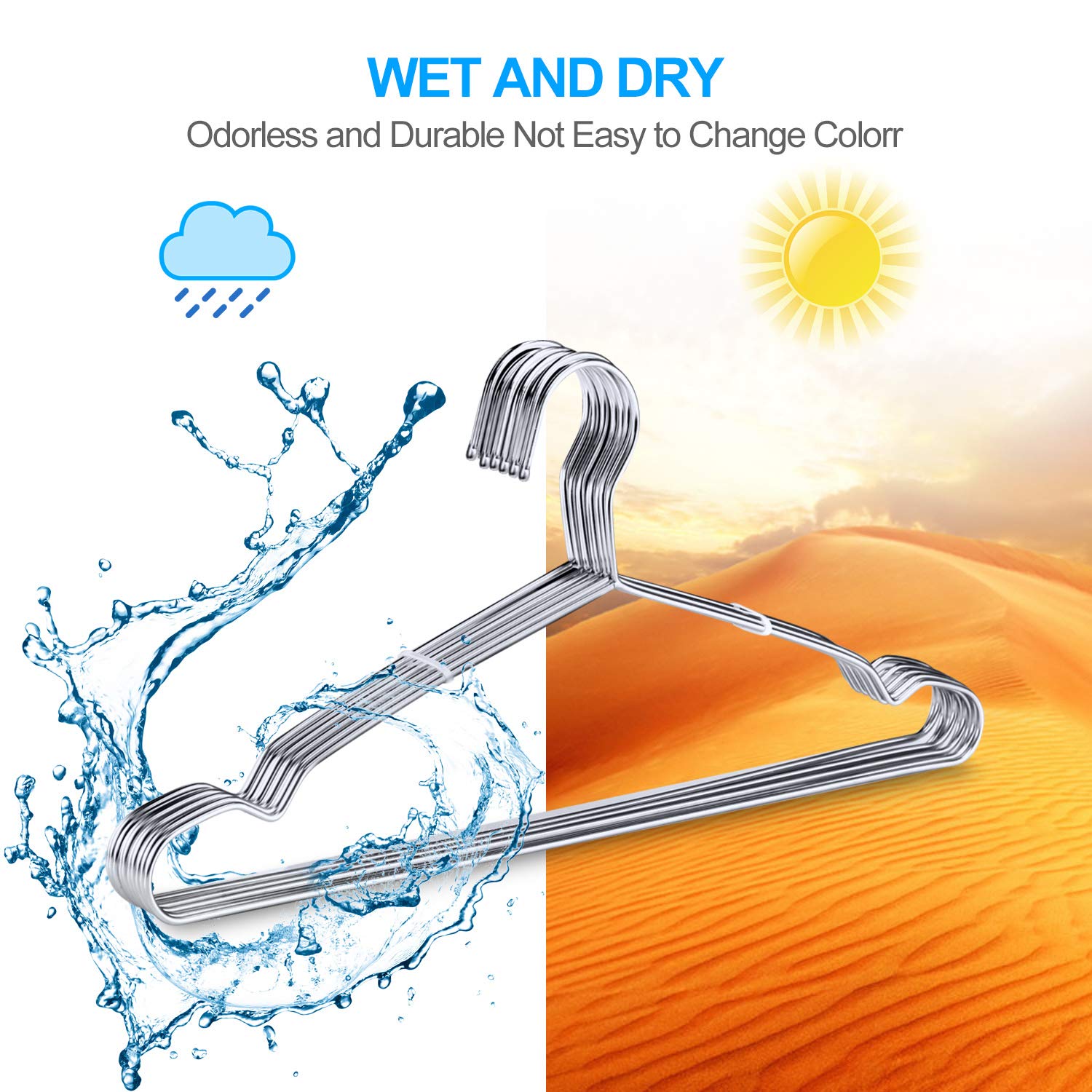 Wire Hangers 50 Pack Coat Hangers Strong Heavy Duty Metal Hangers 16.5 Inch Ultra Thin Space Saving Clothes Hangers By Timmy