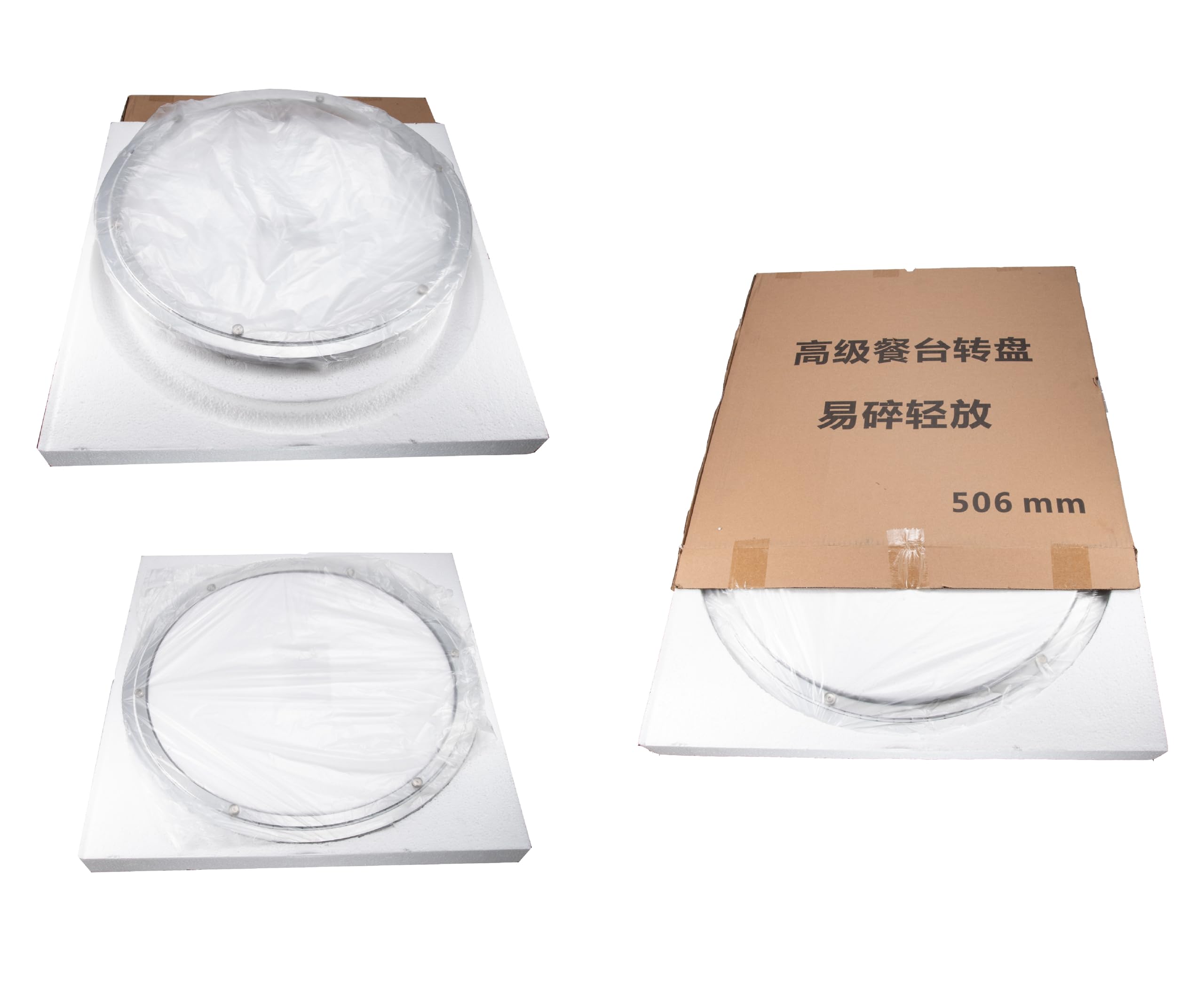 Dailydanny Aluminum Heavy Duty Lazy Susan Rotating Turntable Bearing Swivel Plate Hardware For Dining-Table (18 Inch(10Mm))