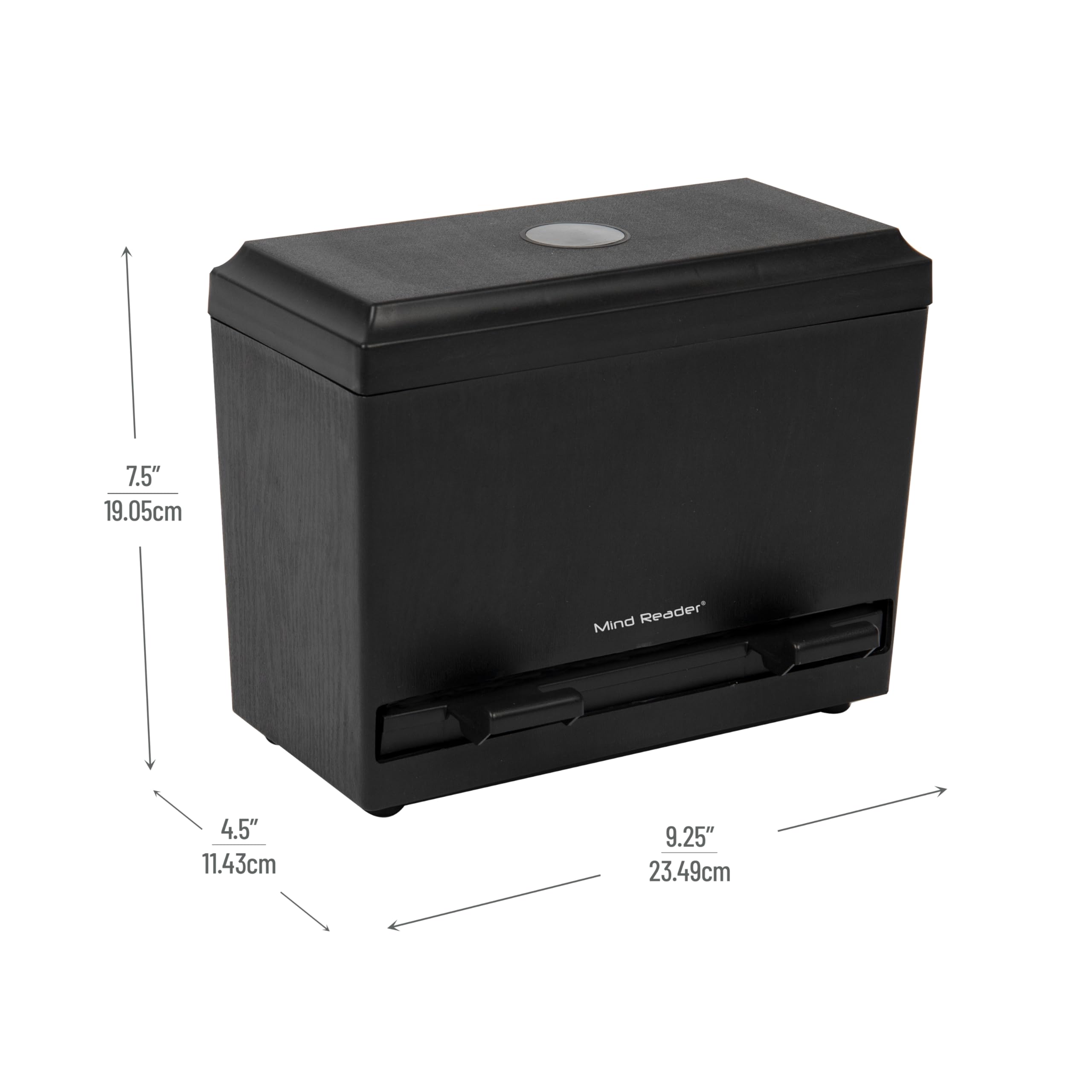 Mind Reader Straw Dispenser, Pencil Dispenser, Classroom Must Have, Restaurant Supply, Plastic, 9.25''L X 4.5''W X 7.5''H, Black