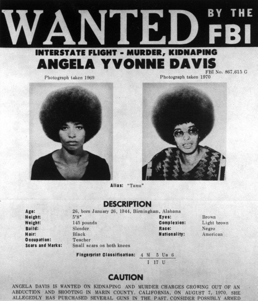 Wanted Poster Of Angela Davis Photo Print (8 X 10)