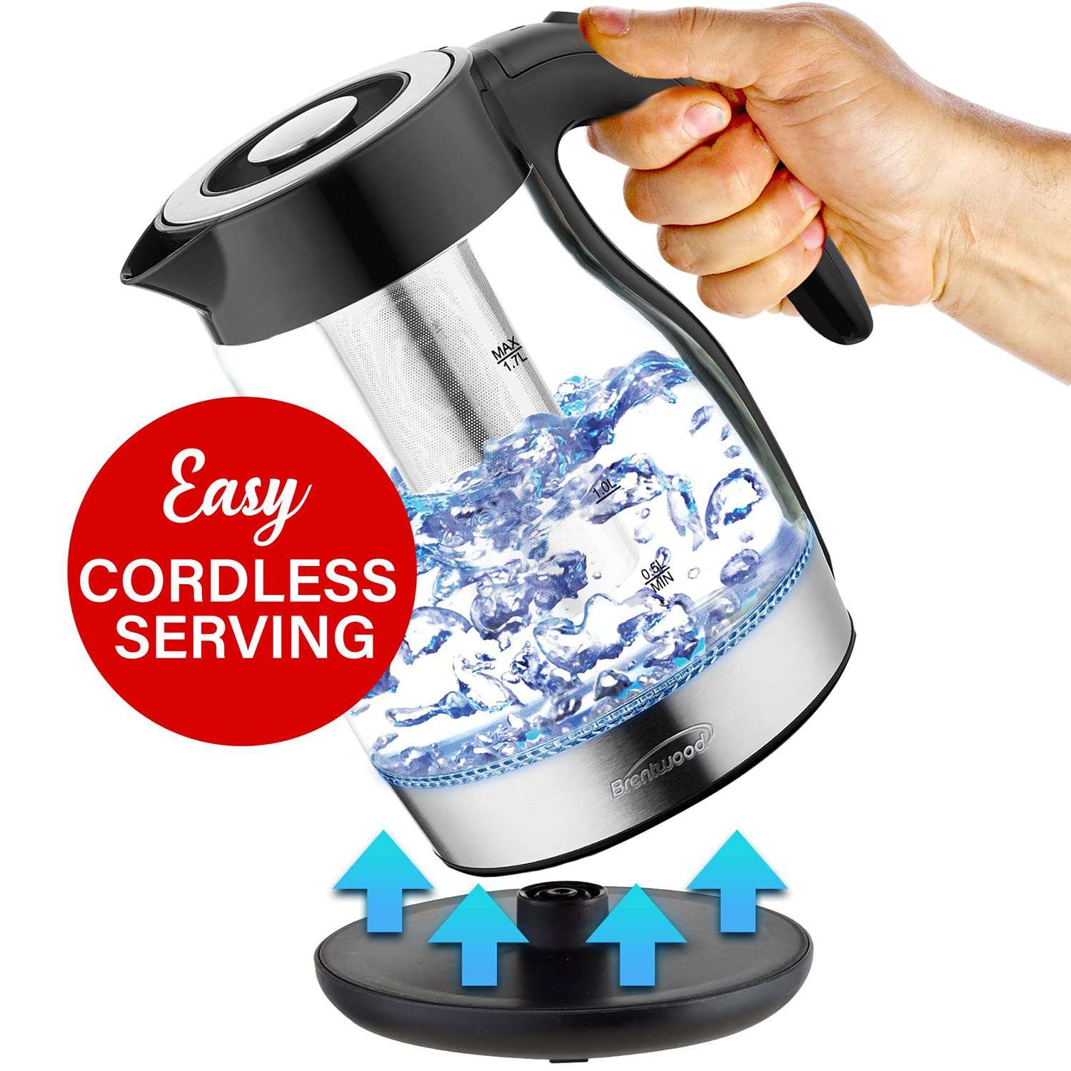 Cordless Kettle Tea Infuser Bk