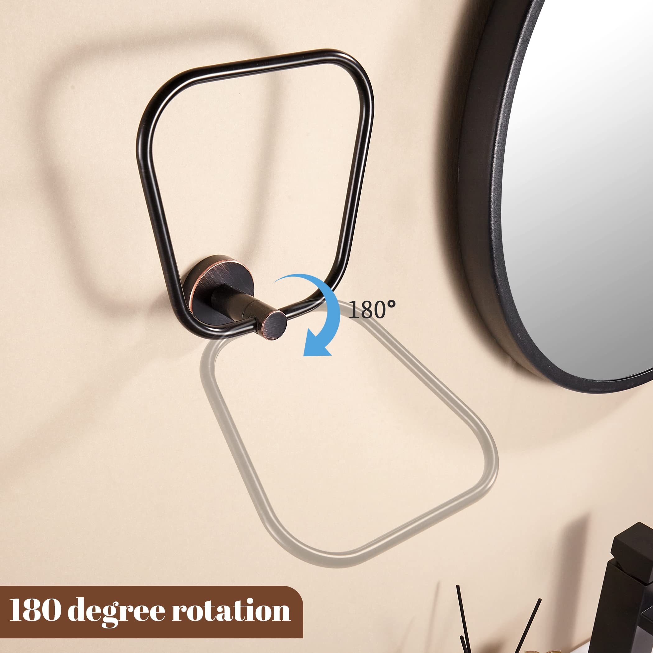 Bronze Toilet Paper Holder Hand Towel Holder, Bath Towel Ring Toilet Paper Roll Holder Oil Rubbed Set, Rustic Toilet Tissue Hold