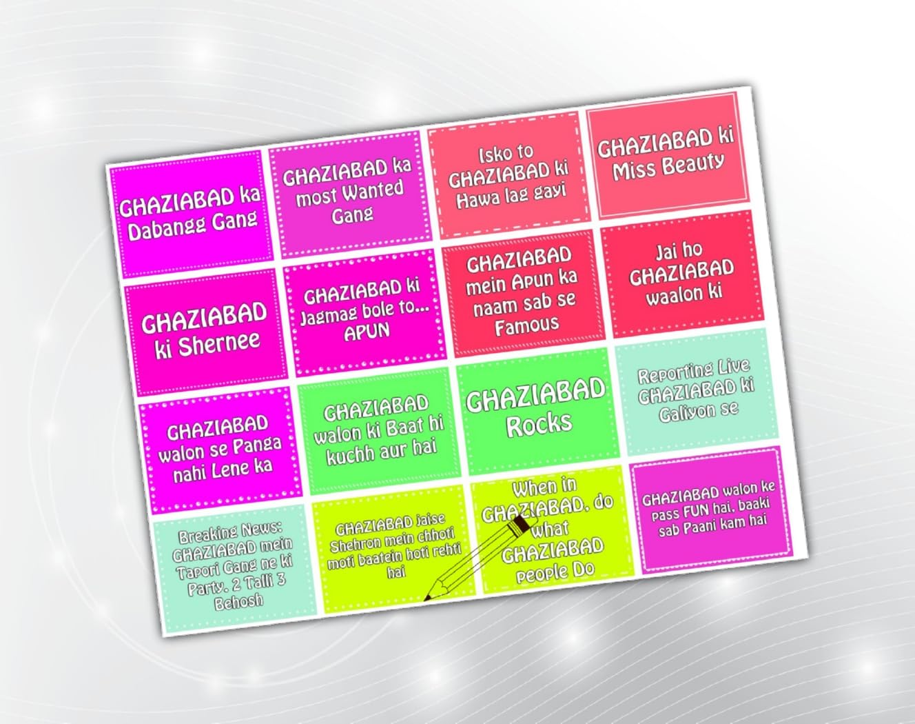 PartyStuff Props  Ghaziabad City Speech Bubbles (16 Piece)