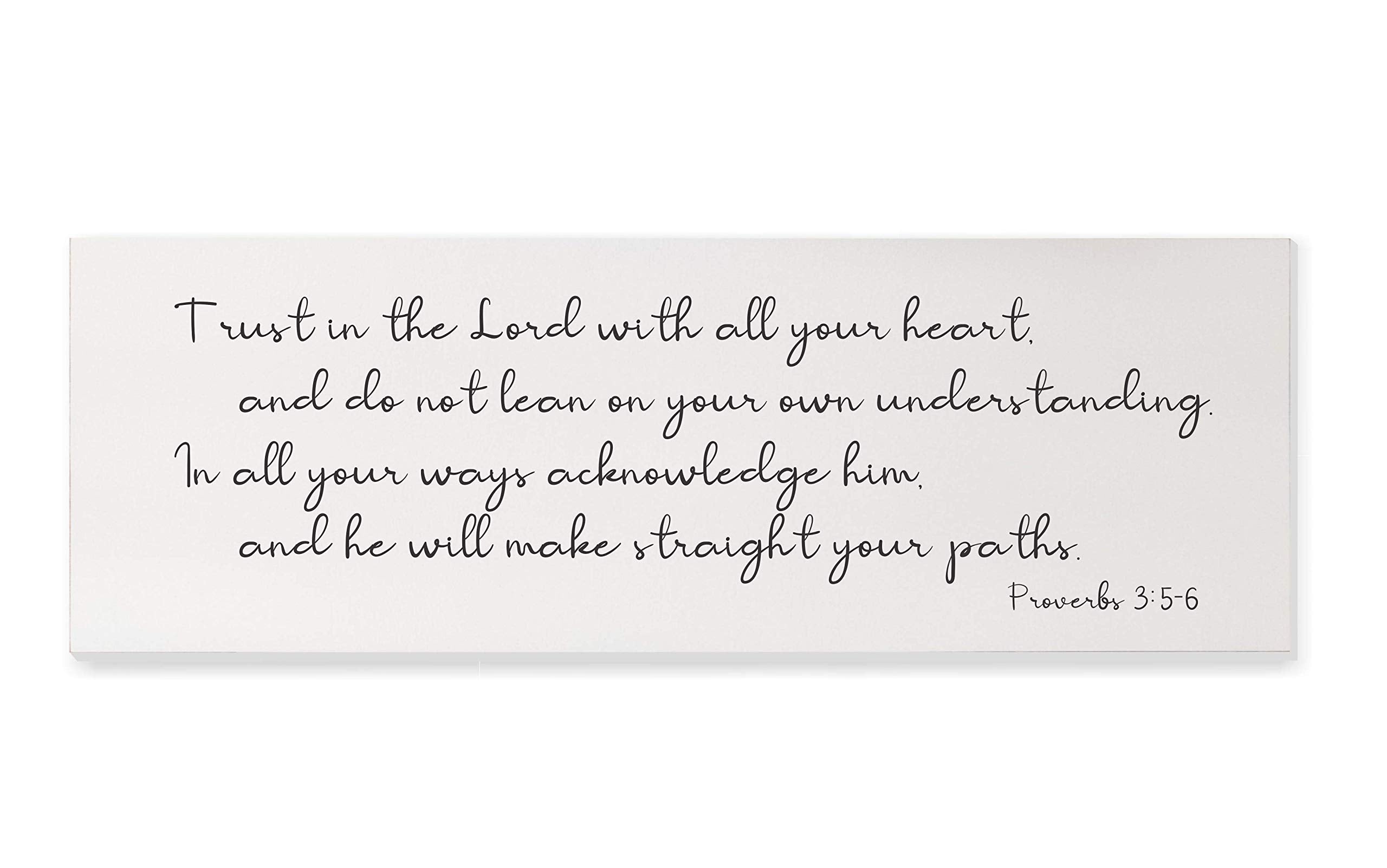 Trust in the Lord Script Wood Wall Sign 6x18