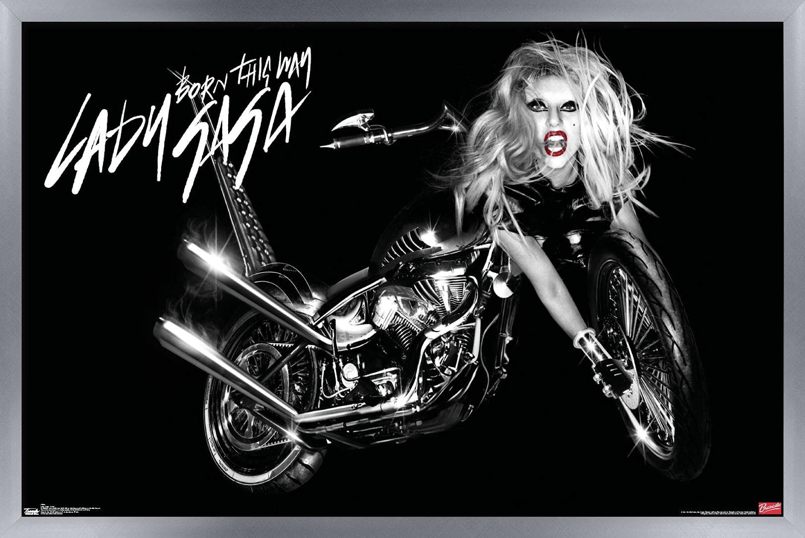 Trends International Lady Gaga - Cover Wall Poster, 14.725'' X 22.375'', Silver Framed Version