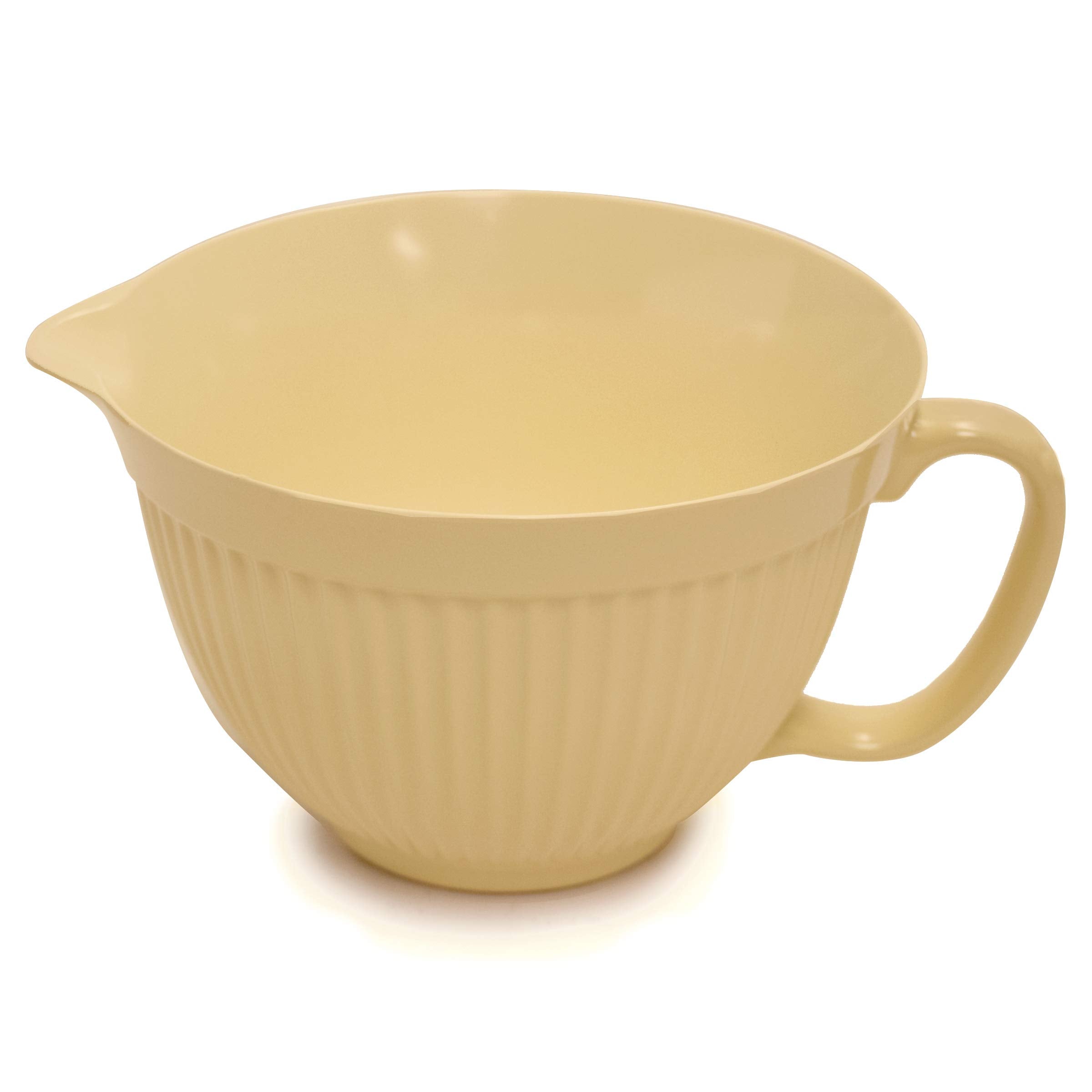 Norpro Melamine 1017 Grip-Ez Mixing Bowl, 4 Quart, Yellow, 3.8 Liters