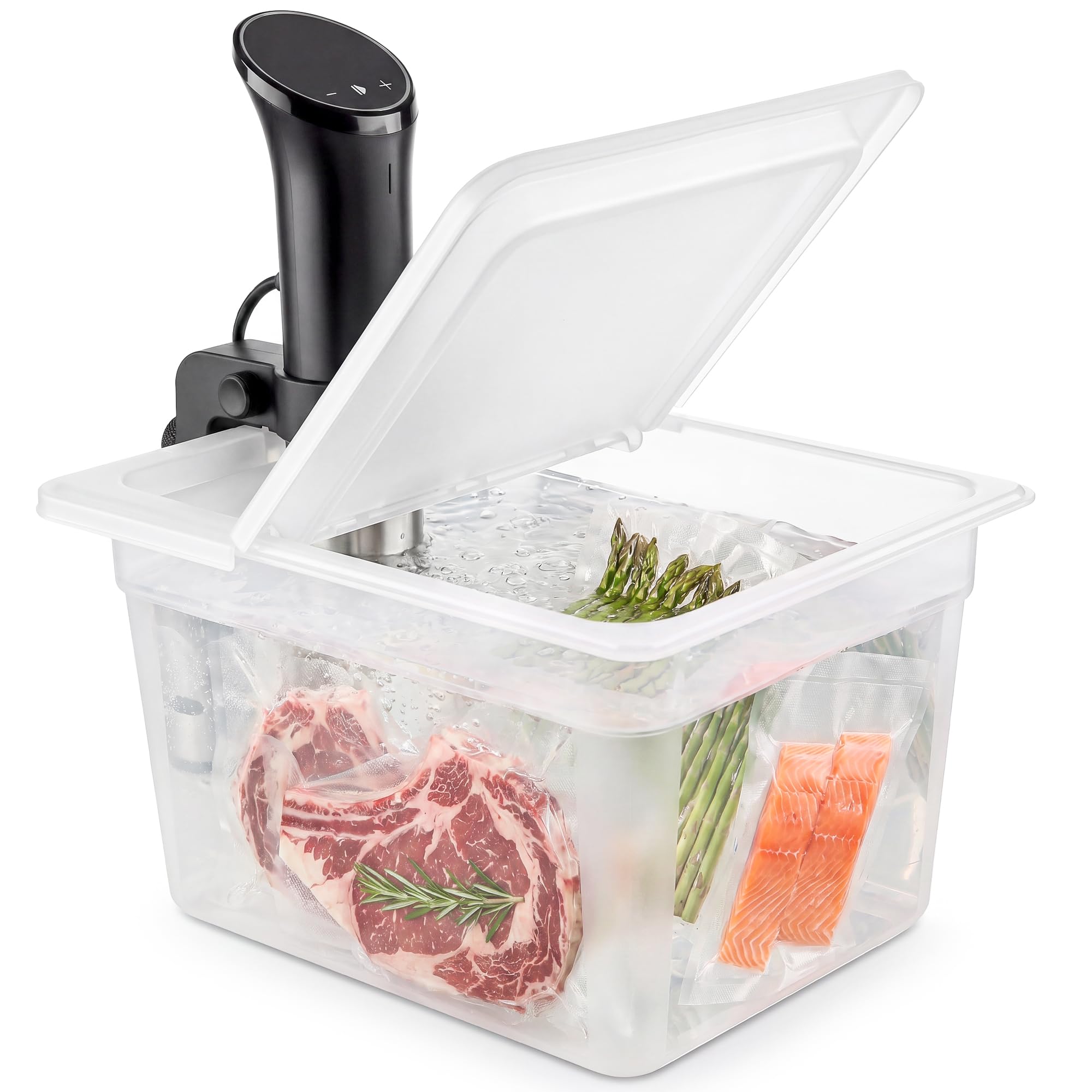 EVERIE 12QT Sous Vide Container BPAFree with Reinforced Hinged Lic