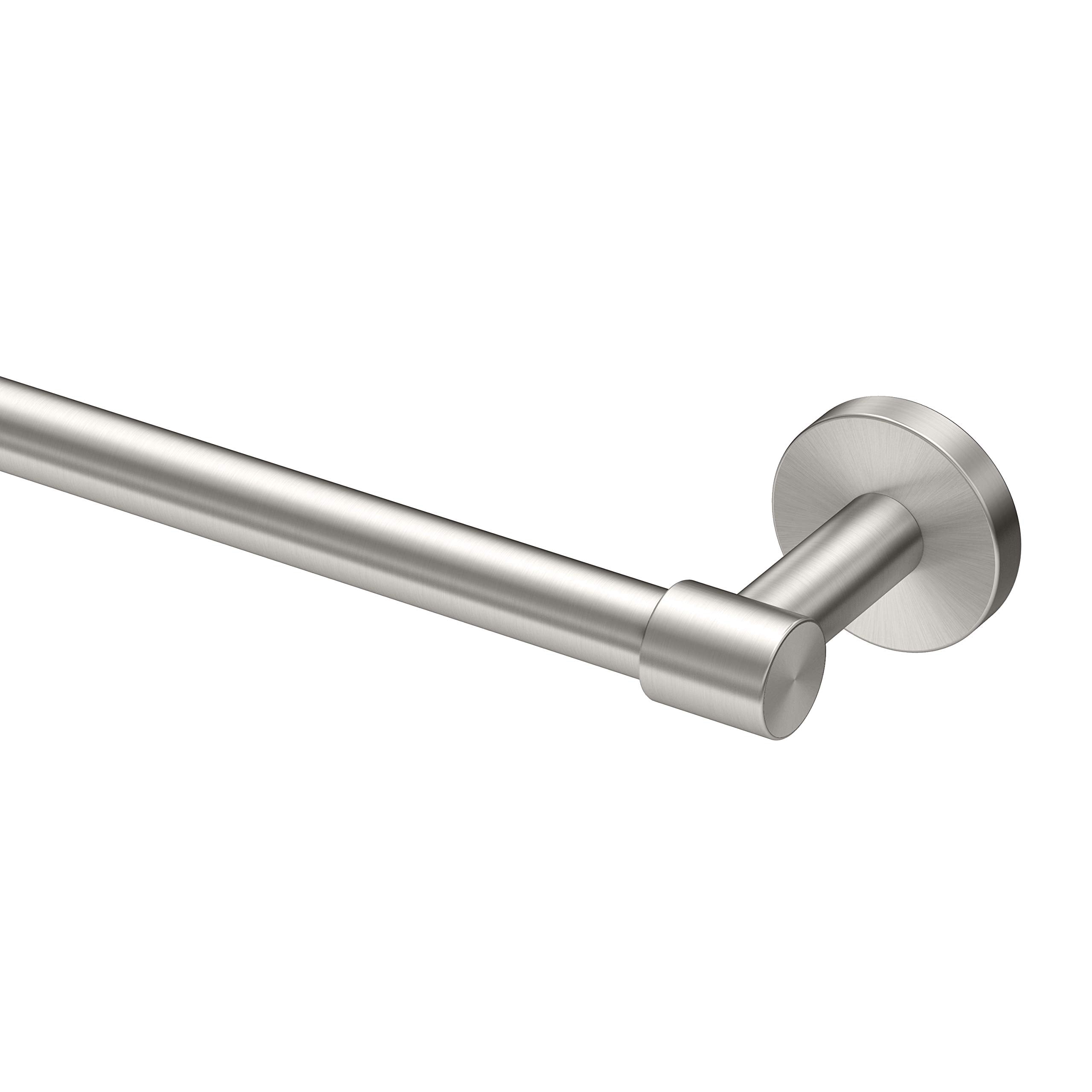 Gatco 4671 Reveal 18'' Towel Bar, Satin Nickel | Wall Mount Towel Holder For Bathroom, Total Length 20.13''