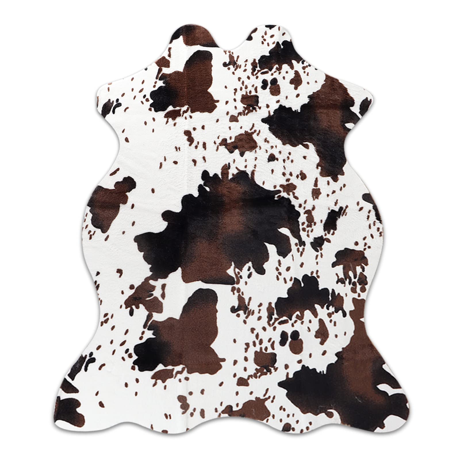 Sgizoku Cow Print Rug - 3.6x2.5 Feet Cow Hide Rug Faux Cowhide Rug Cute Area Rug Fun Western Room Decor Cow Rugs for Living Room